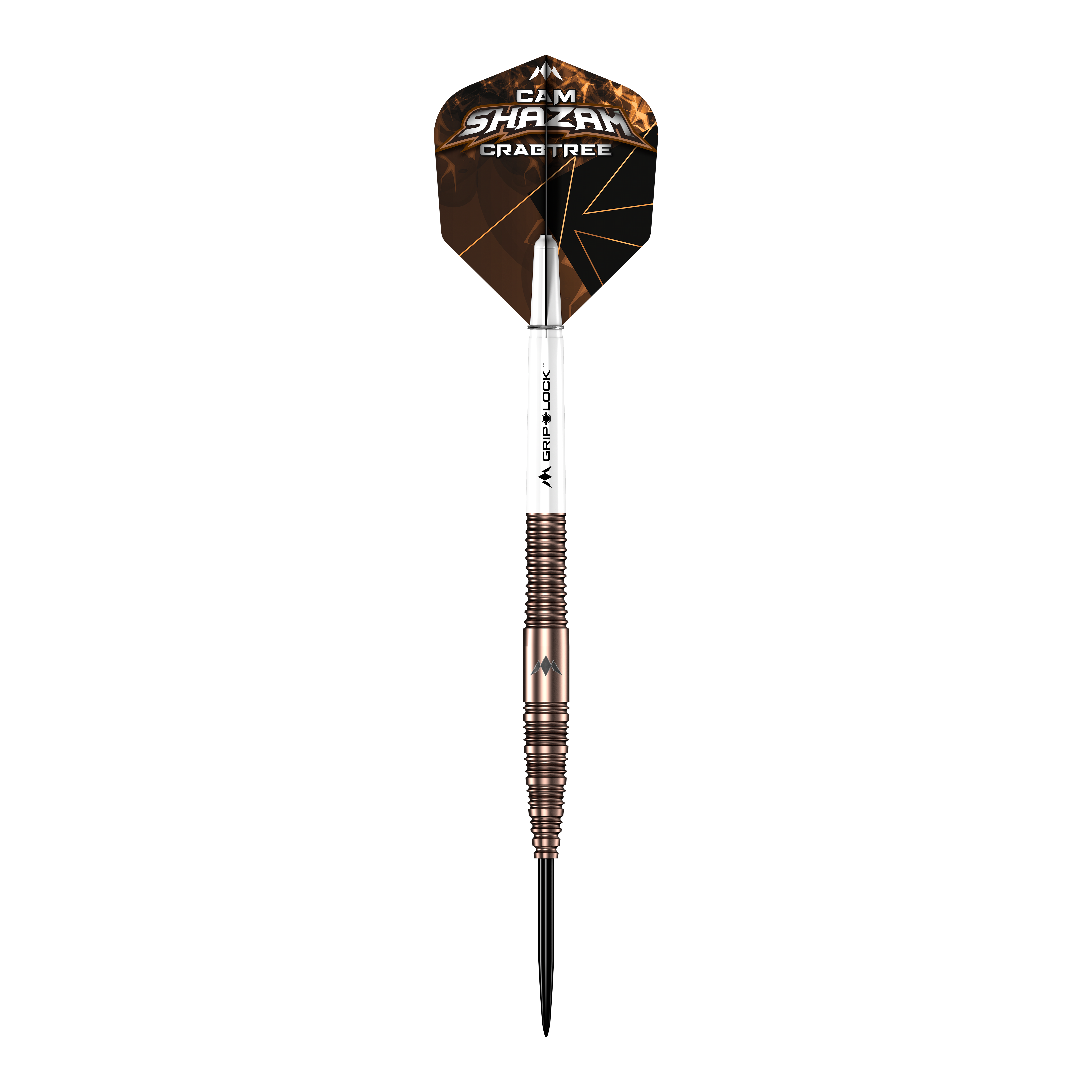 Mission Cam Crabtree V2 Steeldarts in Einzelansicht sind auf diesem Bild zu sehen. Es zeigt den Dart aus einer anderen Perspektive.