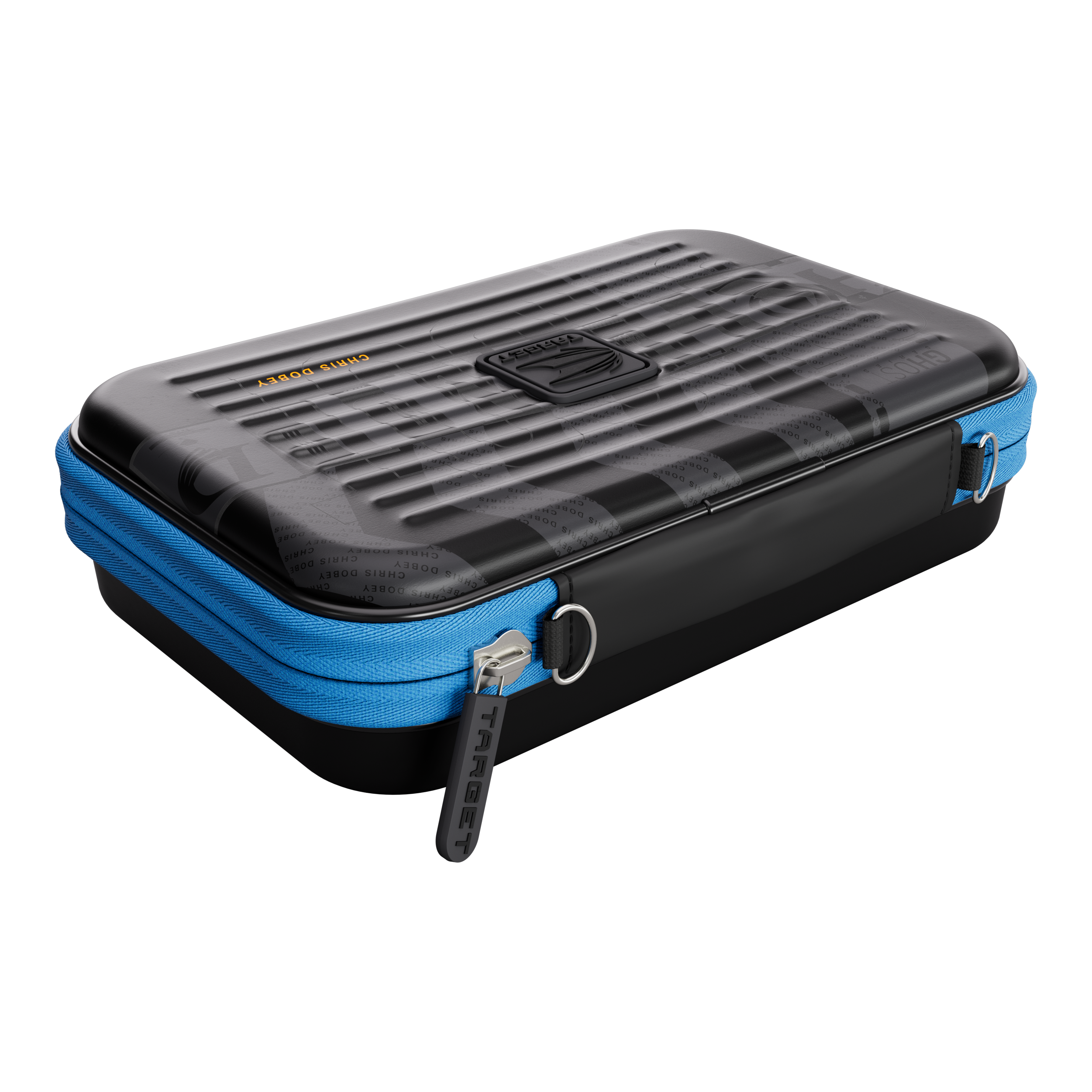 Zu sehen ist das Takoma XL Ghost Series Chris Dobey Dartcase. Es handelt sich um eine praktische Aufbewahrung für Dartpfeile.