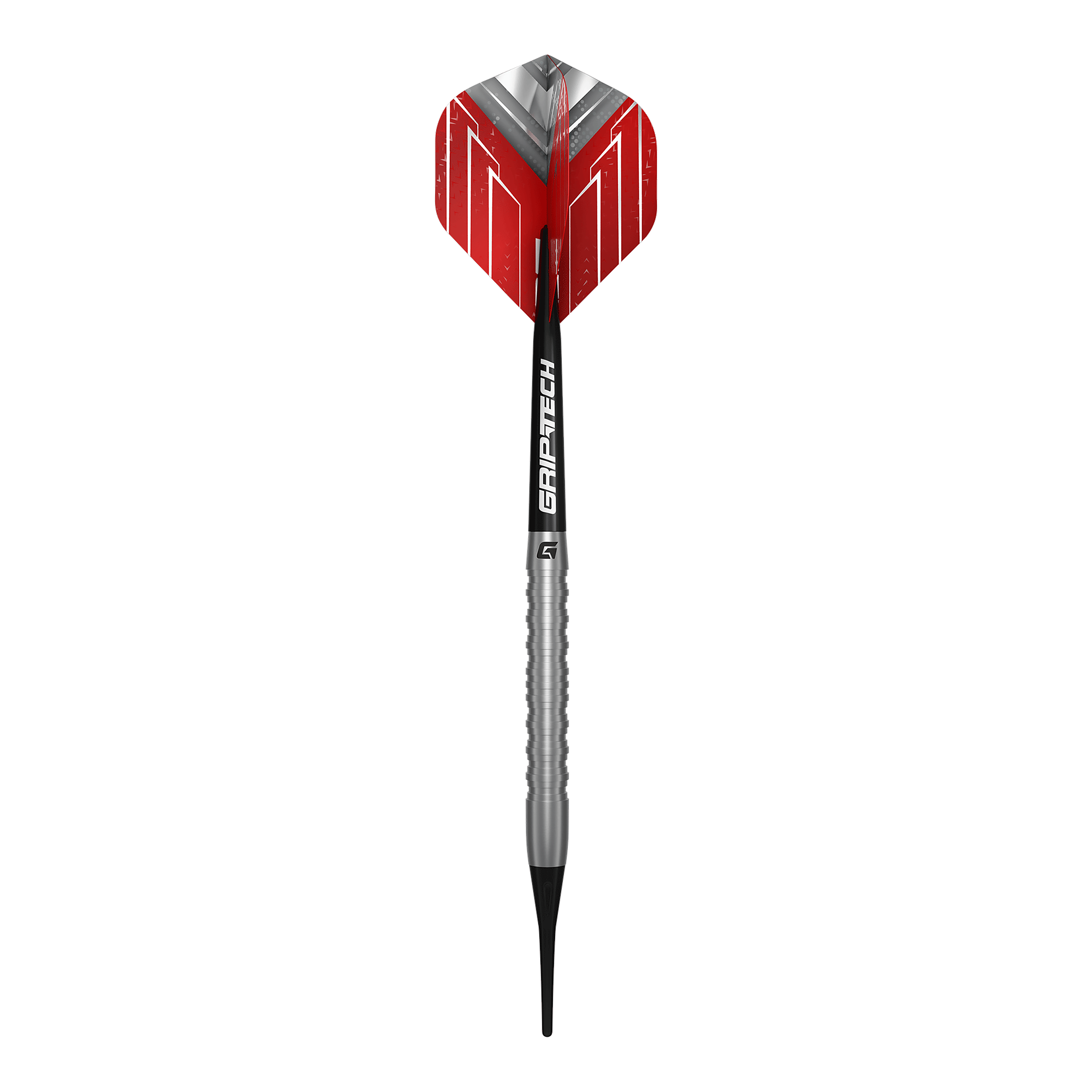 GOAT Podium Silver Softdarts - 18g Das Bild zeigt die GOAT Podium Silver Softdarts mit 18g. Dieses Softdart-Modell ist in Silberfarbe gestaltet.