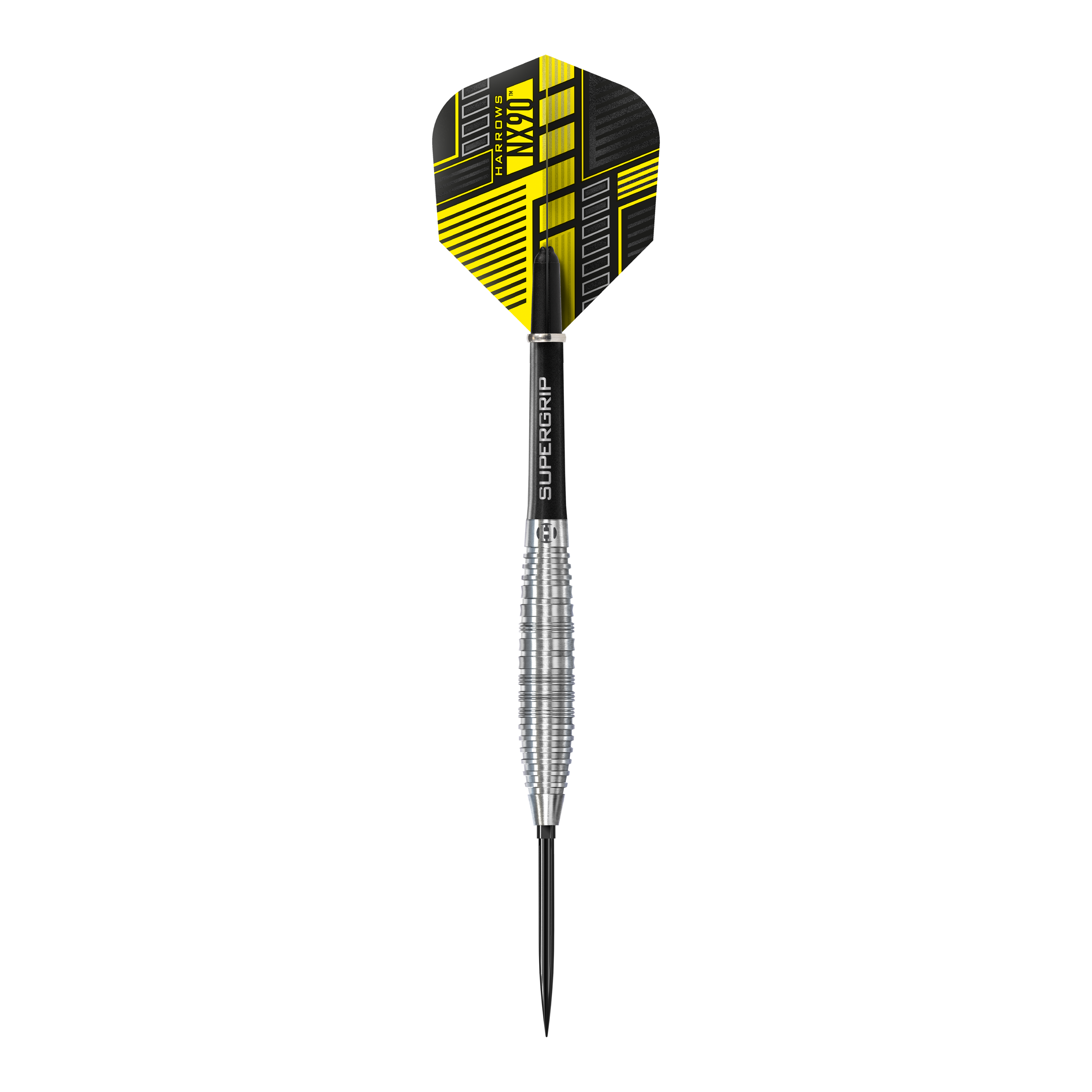 Abgebildet sind die Harrows NX90 Bomb Quick Point Steeldarts. Diese Darts eignen sich besonders für das Steeldart-Spiel.