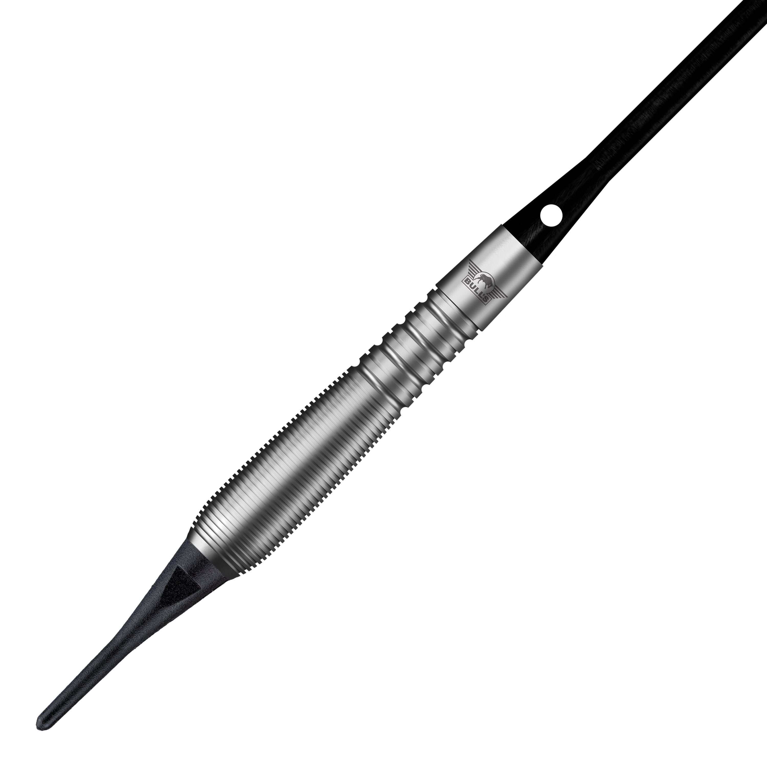 Gezeigt werden die Bulls NL Chaos Blue Softdarts - 19g. Die Darts haben ein blaues Design und sind für elektronische Dartboards bestimmt.