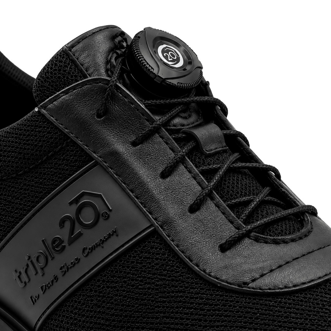 Triple20 Dart Shoes Textile with Twist Closure - Black