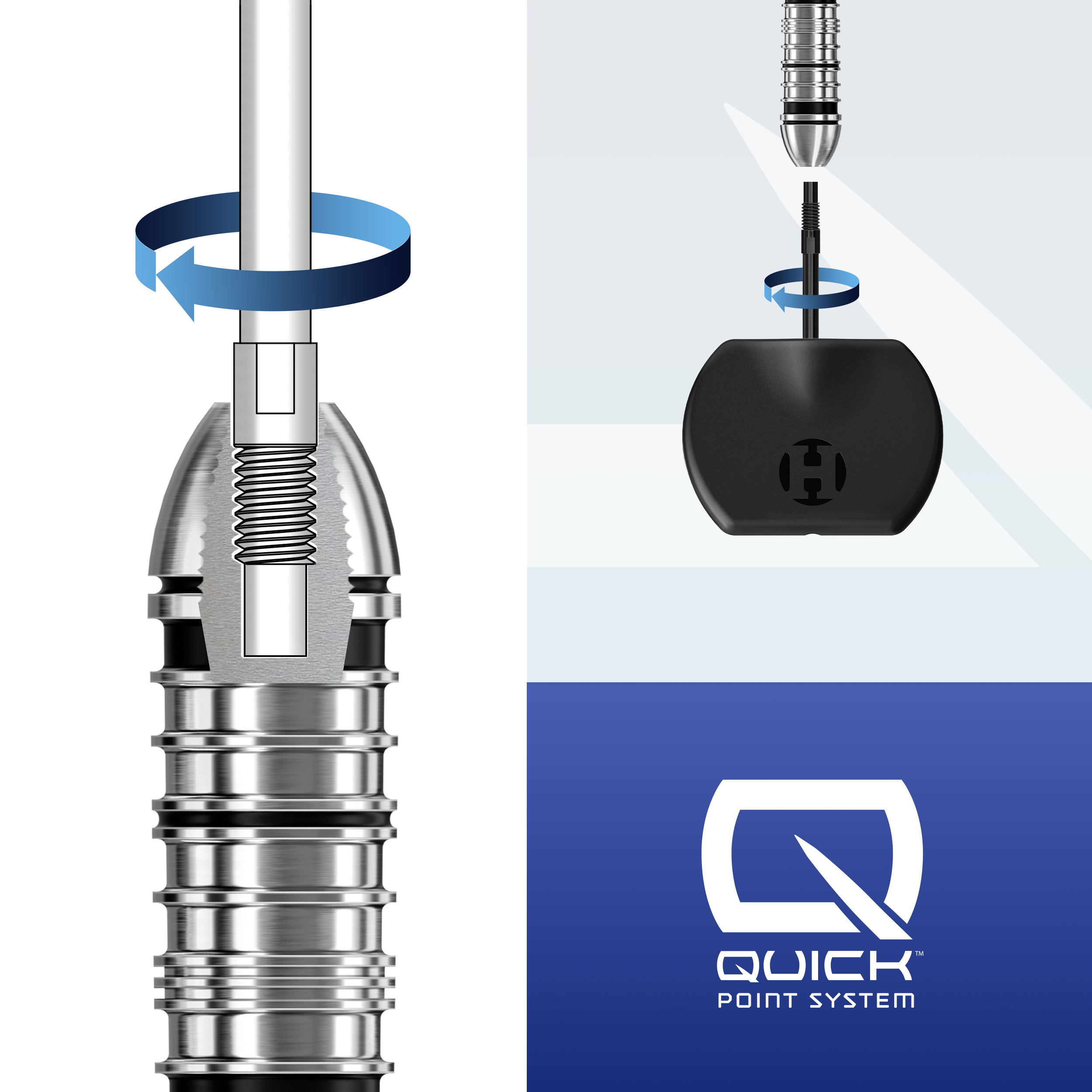 Harrows Quick Point Dart Tips - Black Abgebildet sind die Harrows Quick Point Dartspitzen in Silber. Sie eignen sich für den schnellen Austausch an Darts.