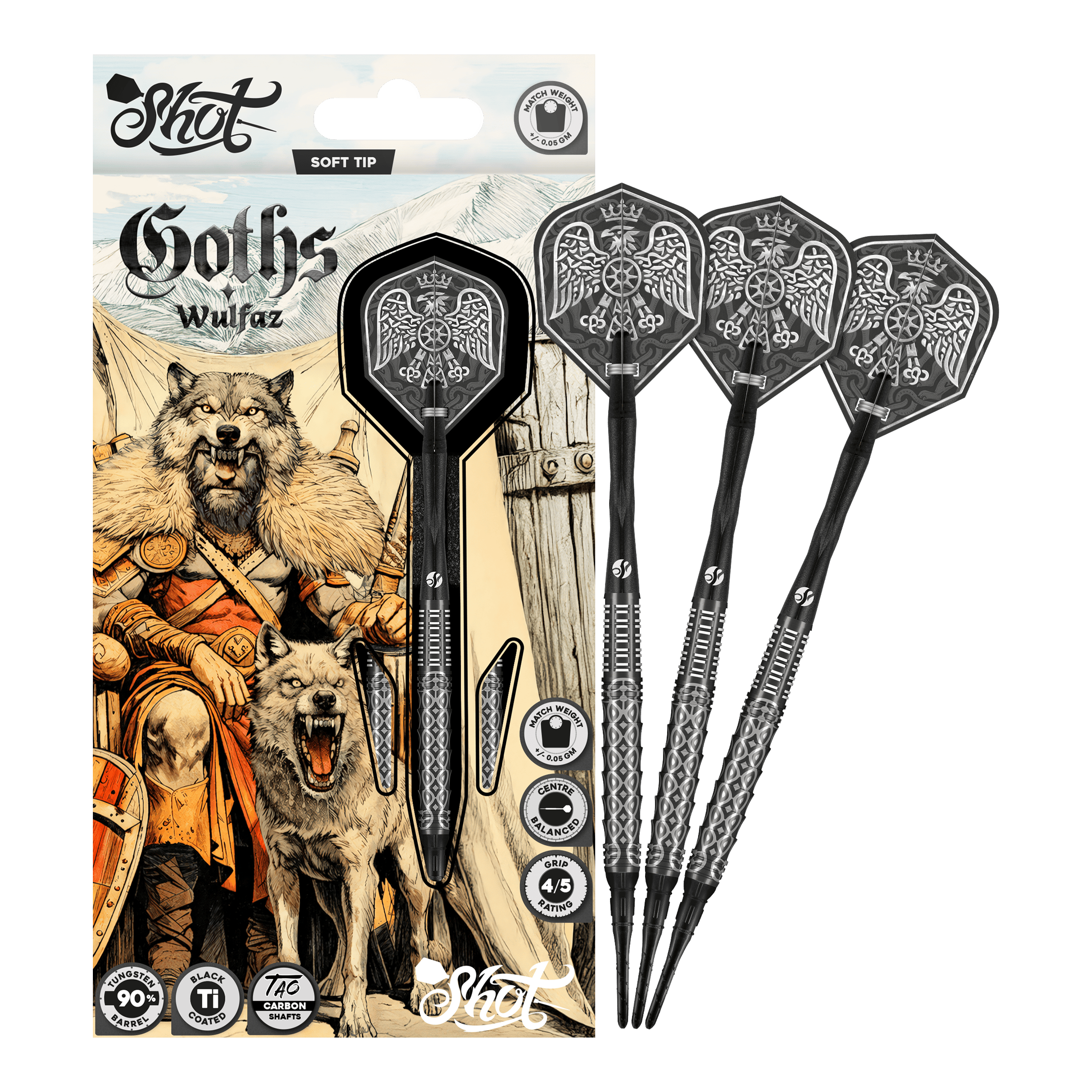 Shot Goths Wulfaz soft darts - 20g Shot Goths Wulfaz soft darts - 20g