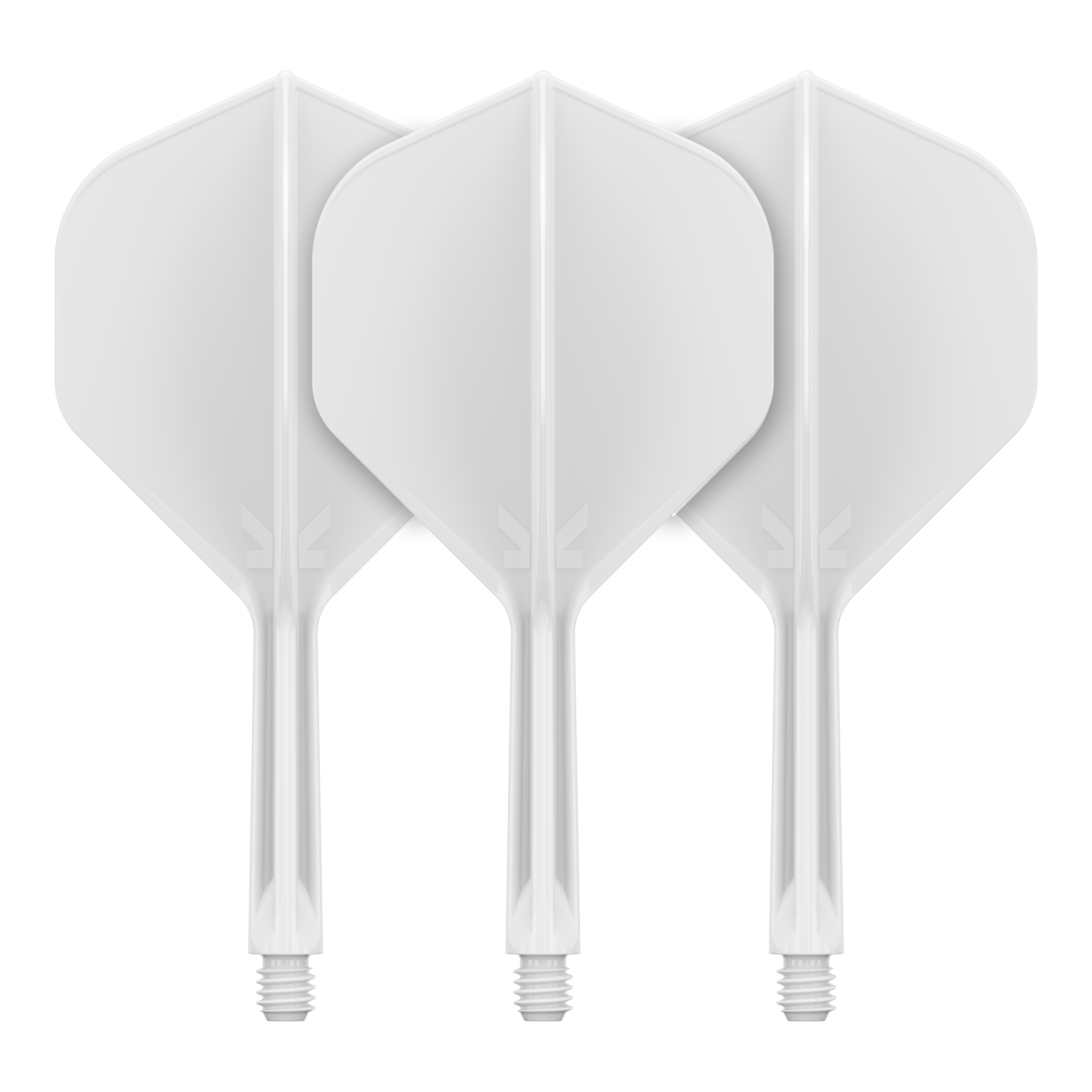 Abgebildet ist ein Produkt mit dem Namen 410023_Target_K-Flex_No2_Standard_Flights_Weiss_26mm_2. Es handelt sich wahrscheinlich um weiße Standard-Flights für Darts.