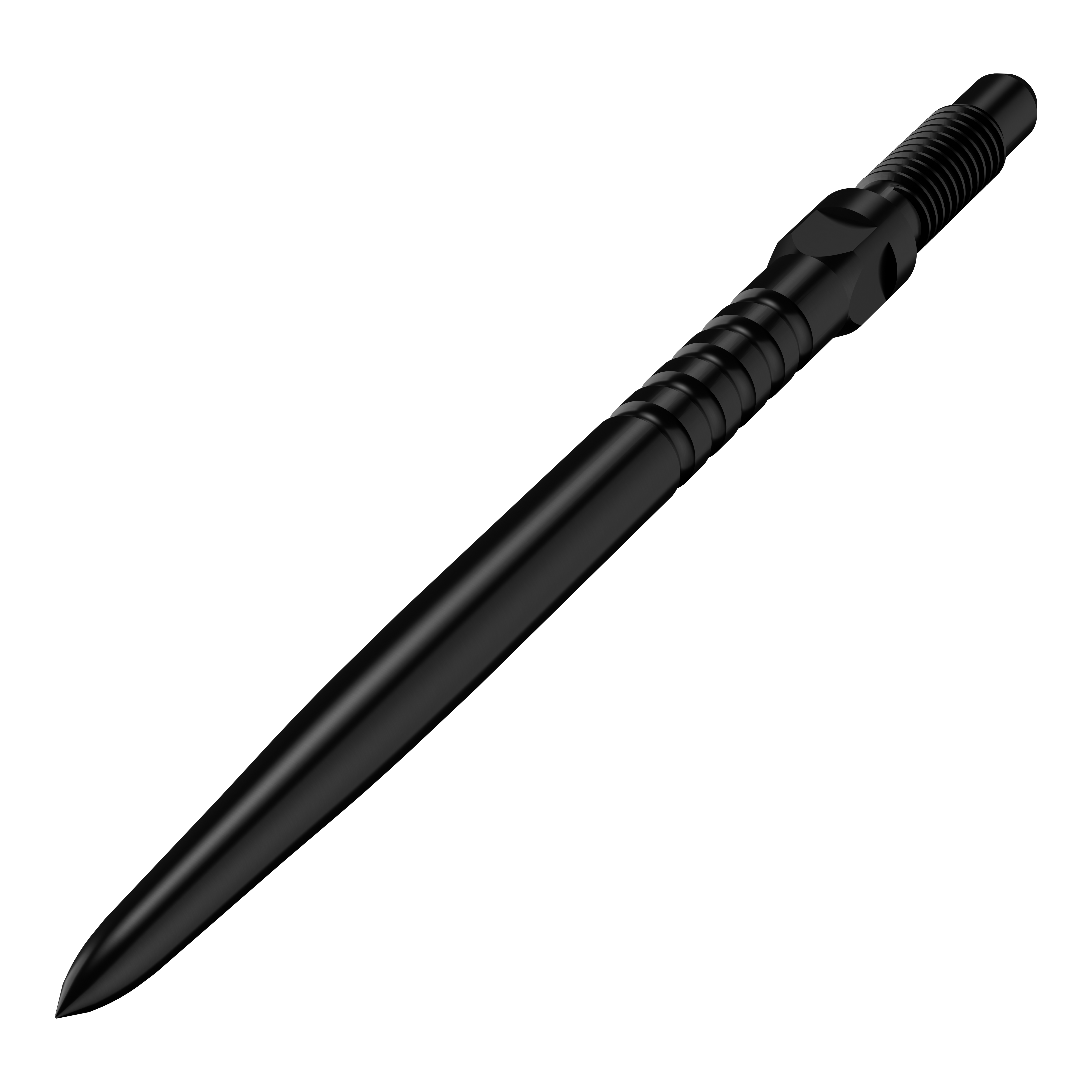 Bulls NL Convertible Point Dart Tips - Ringed Grip - Black Hier sieht man einen Satz von schwarzen Dartspitzen mit Rillen. Es handelt sich um BullsNL Convertible Points mit Ringed Grip, 32mm.