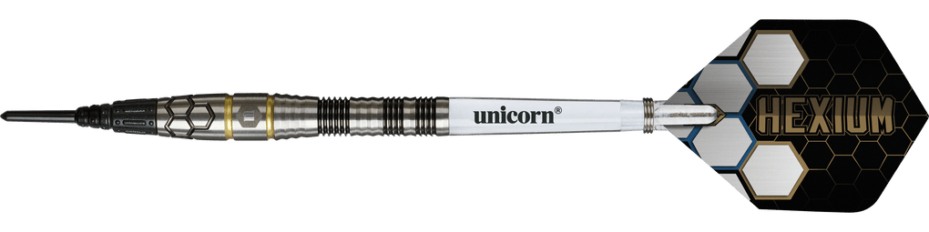 Unicorn Hexium Style 01 Black &amp; Gold Soft Darts - 22g