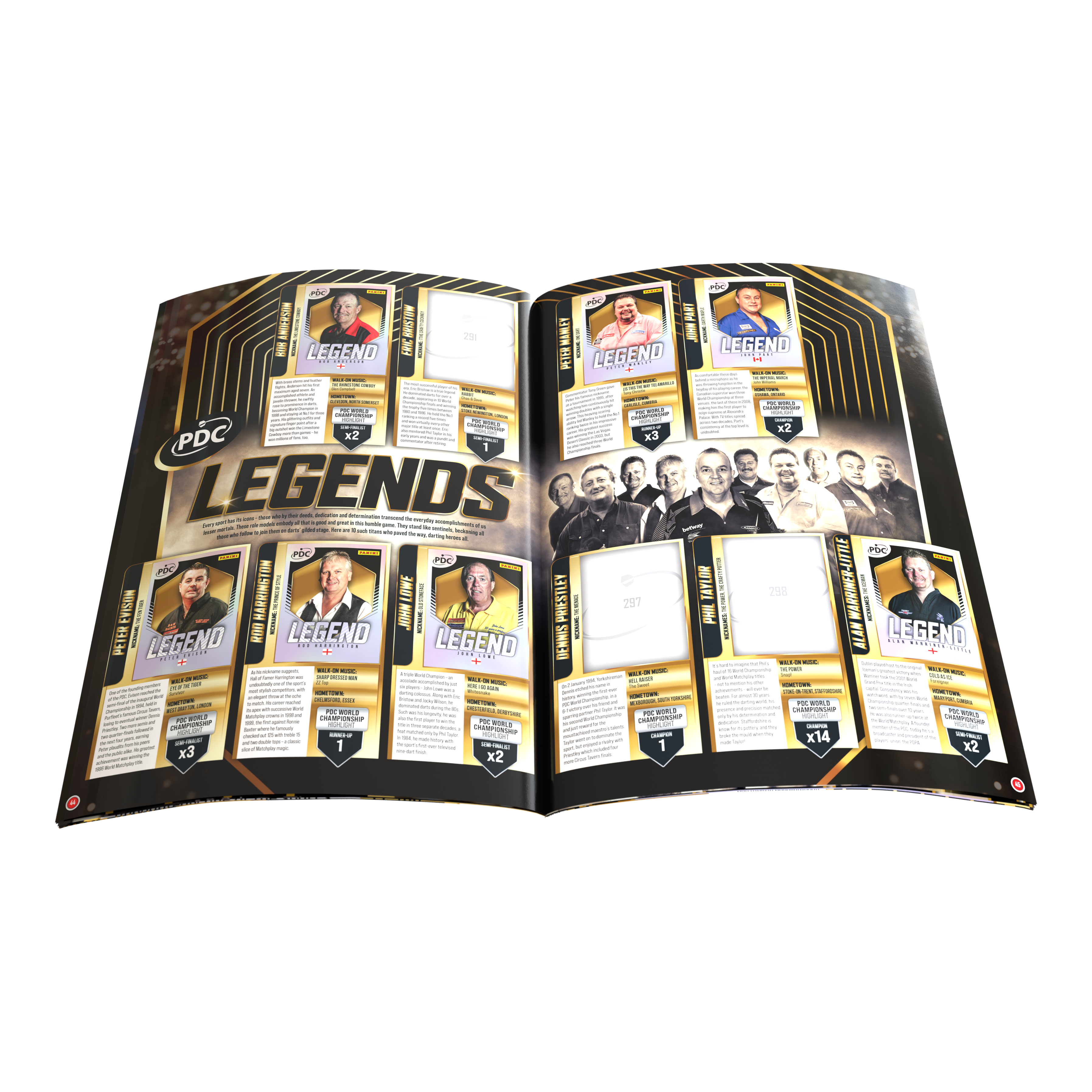 Panini PDC World Darts Championship 2025/26 - offizielles Sticker-Sammelalbum als Softcover. Das Album wird für das Sammeln und Einordnen der Panini-Sticker verwendet.