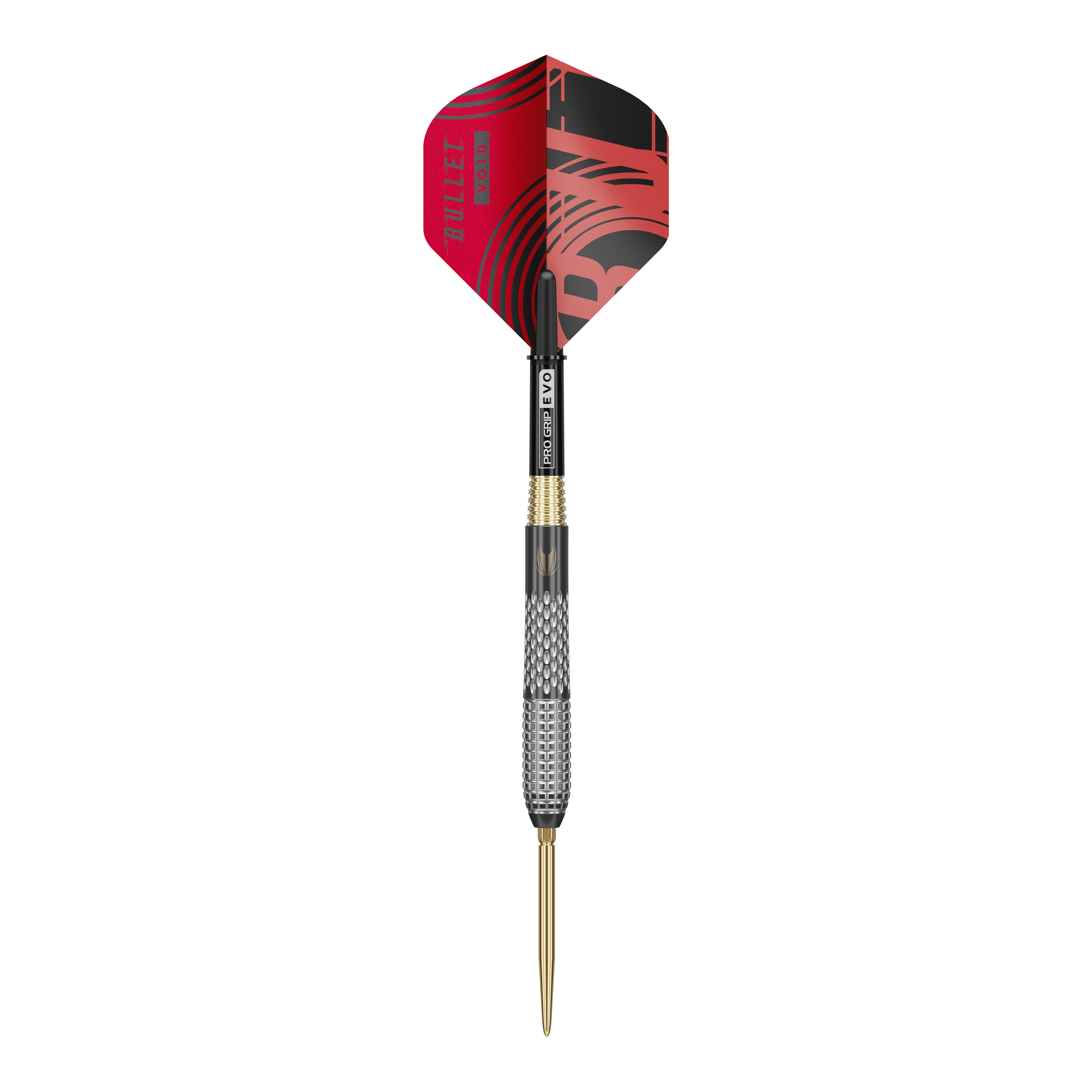 Die Target Stephen Bunting GEN5 Void Swiss Point Steeldarts sind hier zu sehen. Sie bieten sportlichen Dartspielern ausgezeichnete Kontrolle und Stabilität.