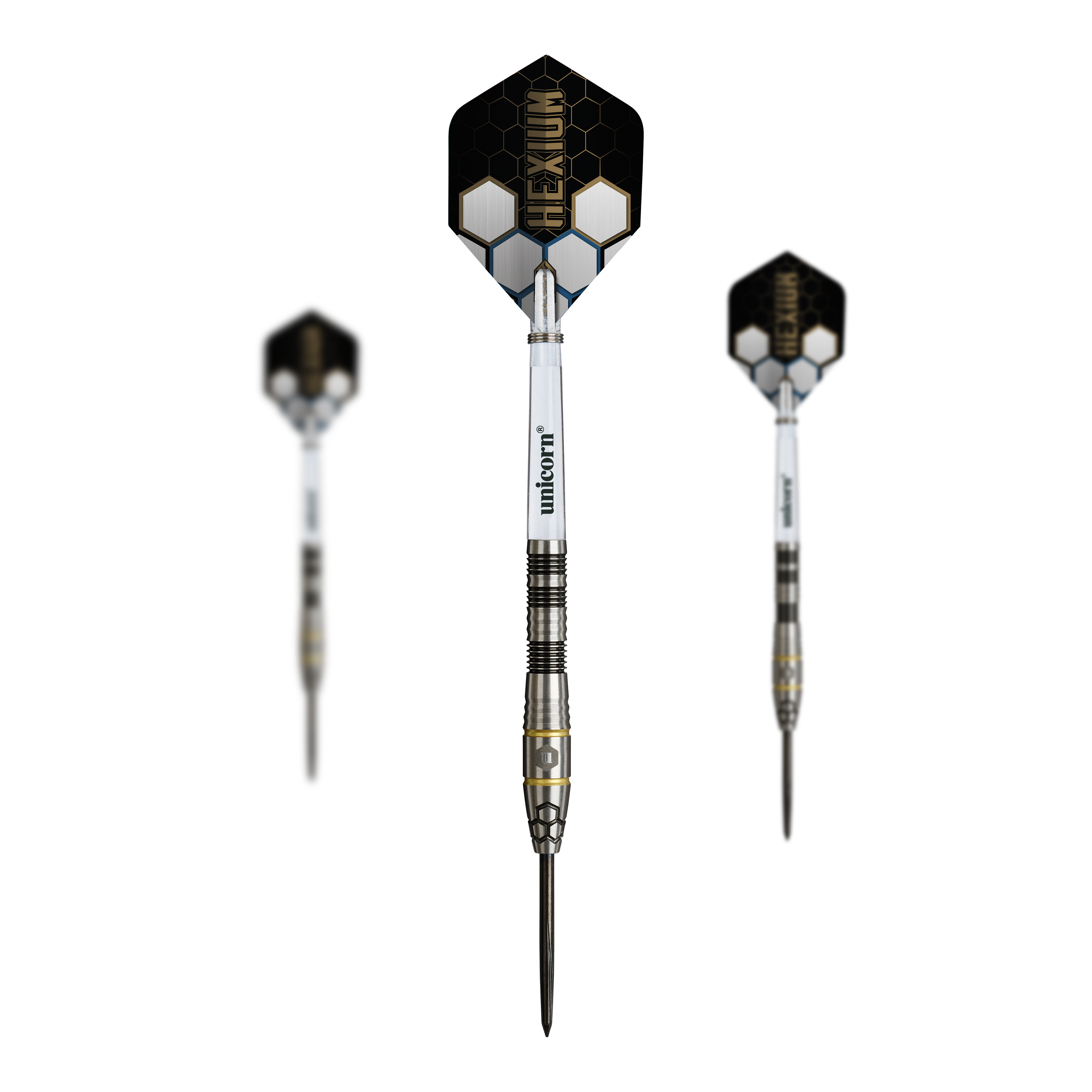 Unicorn Hexium Style 01 Black & Gold Steeldarts