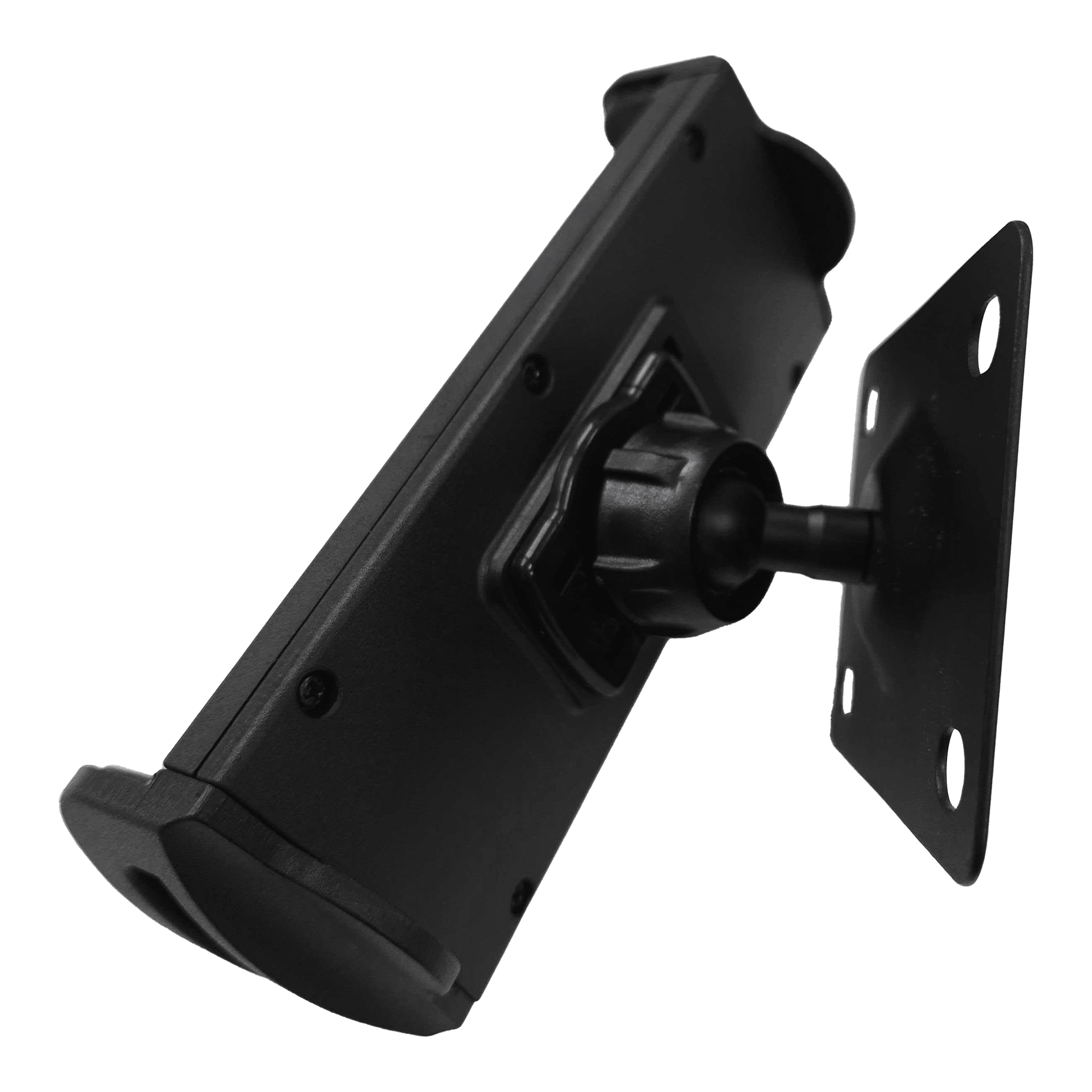 McDart TABSteady Tablet Wall Mount Die Abbildung zeigt die McDart TABSteady Tablet Wandhalterung. Sie besteht aus robustem Material und ermöglicht die sichere Befestigung eines Tablets an der Wand.
