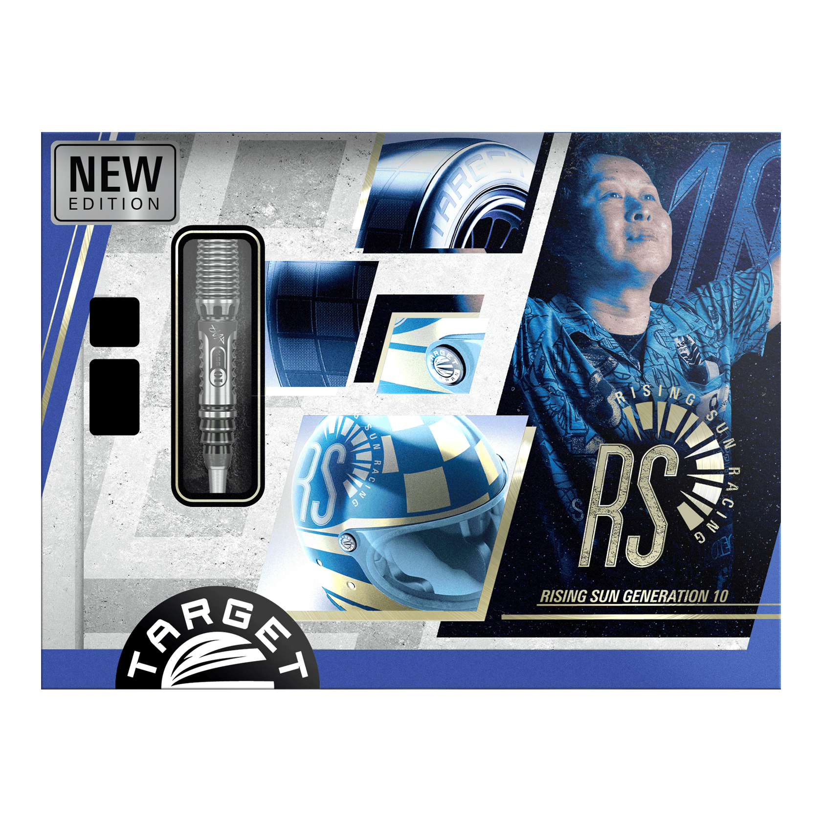 Target Japan Rising Sun GEN 10.5 Swiss Point Steeldarts Das Bild zeigt die Target Japan Rising Sun GEN 10.5 Swiss Point Steeldarts. Die Darts sind stilvoll und für Präzisionsspiele geeignet.
