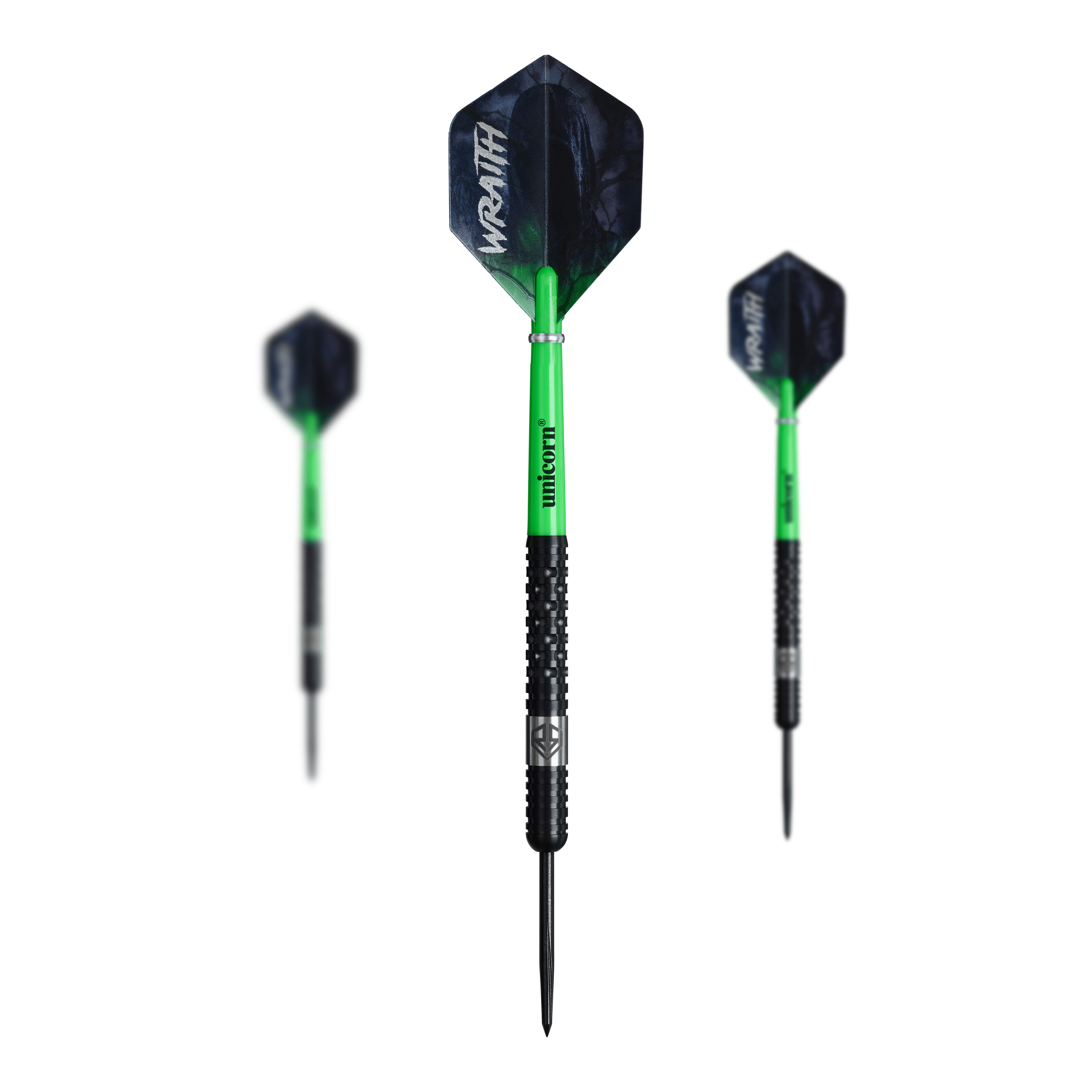 Unicorn Wraith Ross Smith Steeldarts - 22g Unicorn Wraith Ross Smith Steeldarts mit einem Gewicht von 22g sind abgebildet. Die Darts sind für das Steeldartspiel geeignet.