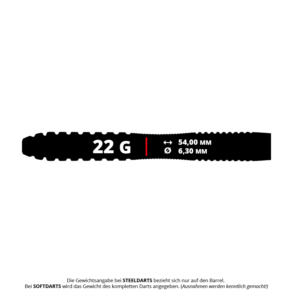 McDart Rainbow 3 steel dart barrels - 22g Gezeigt wird das Produkt McDart Rainbow 3 Steeldart-Barrels - 22g. Dieses Set besteht aus farbenfrohen Steeldart-Barrels.