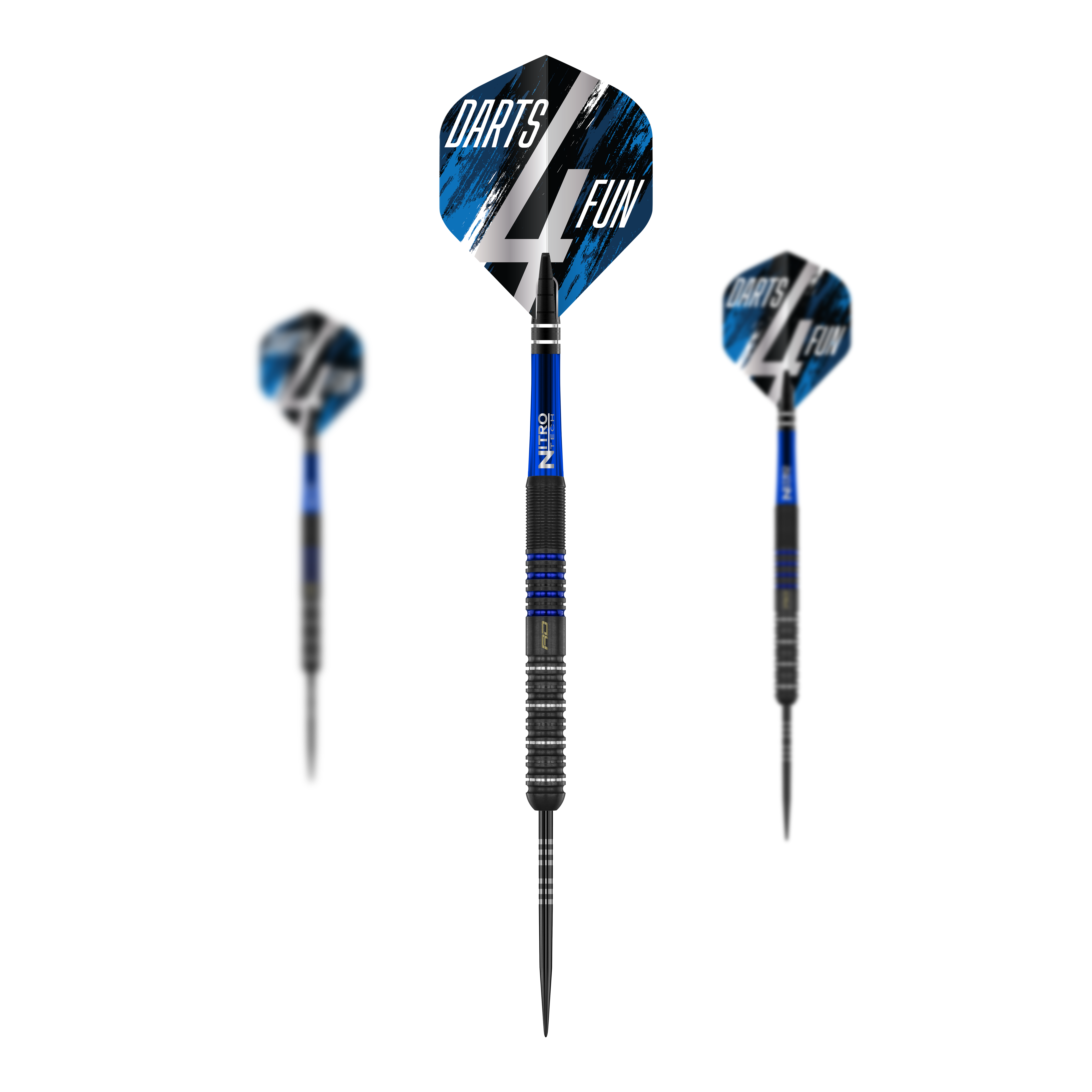 Das Bild zeigt das Set Red Dragon David Williams V1 Steeldarts - 23g. Es sind mehrere Steeldarts im Set abgebildet.