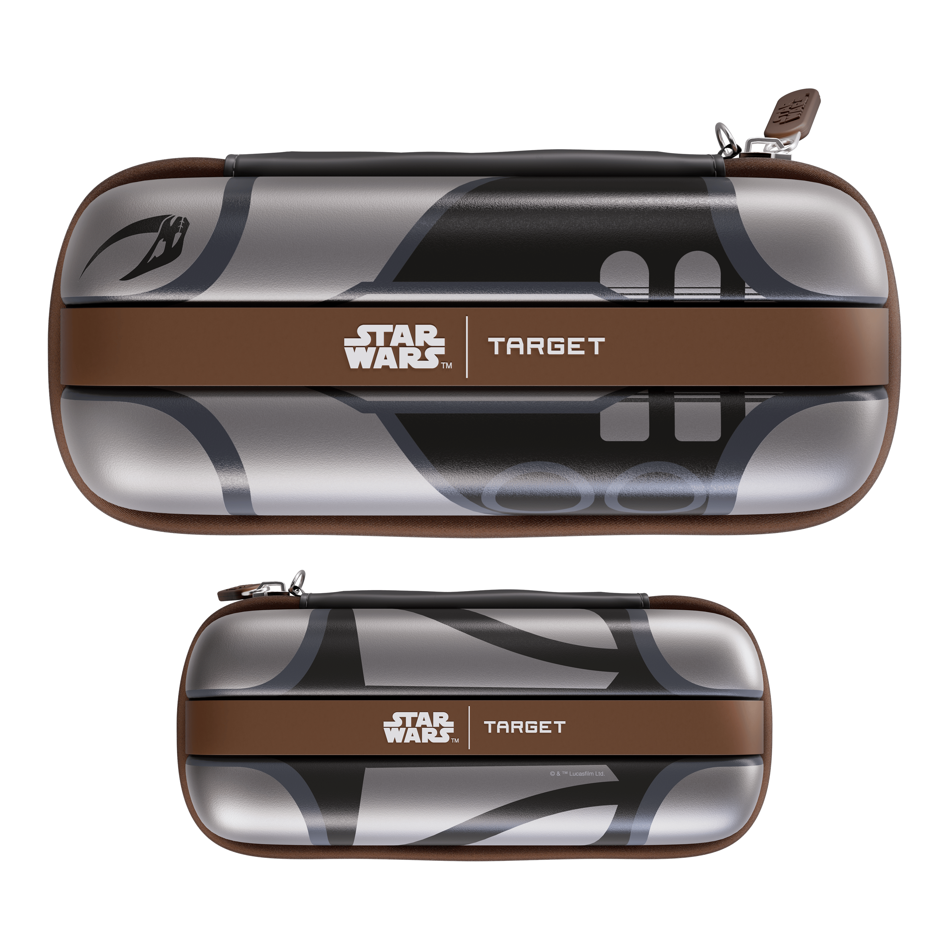 Target Star Wars Boa Dartcase - Mandalorian Das Bild zeigt das Target Star Wars Boa Dartcase - Mandalorian. Es handelt sich um ein Dart-Etui mit Mandalorian-Motiv aus der Star Wars Kollektion.