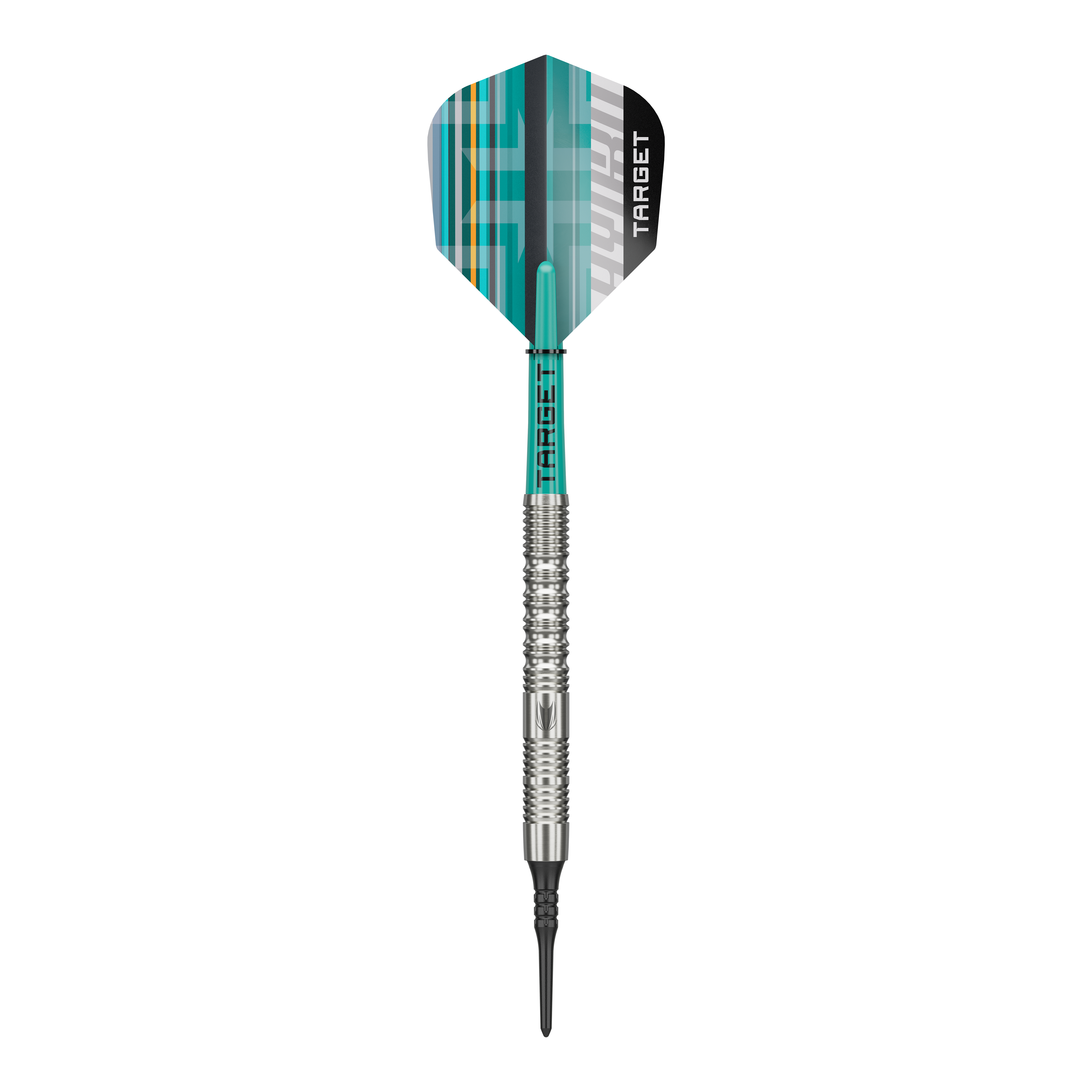 Abgebildet sind die Target Hydro 12 Softdarts. Sie zeichnen sich durch ihr modernes Design aus.