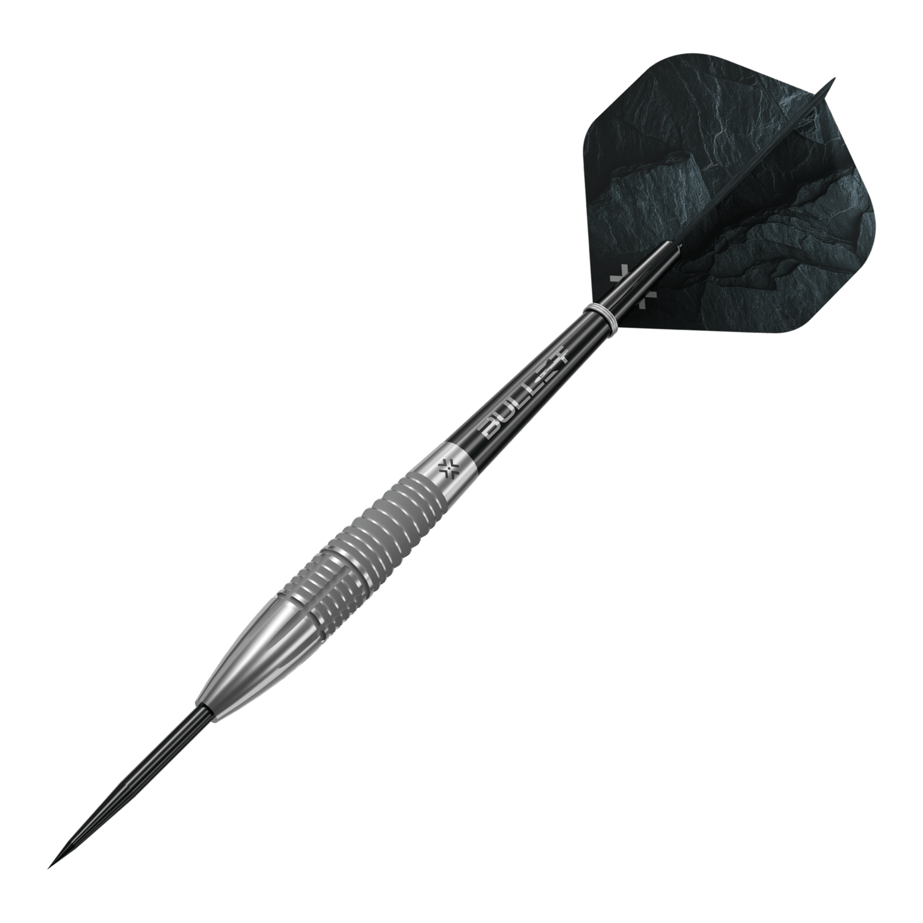 Dieses Bild zeigt die Bullet Monolith Steel Darts. Die Darts sind für das Steeldart-Spiel entwickelt.