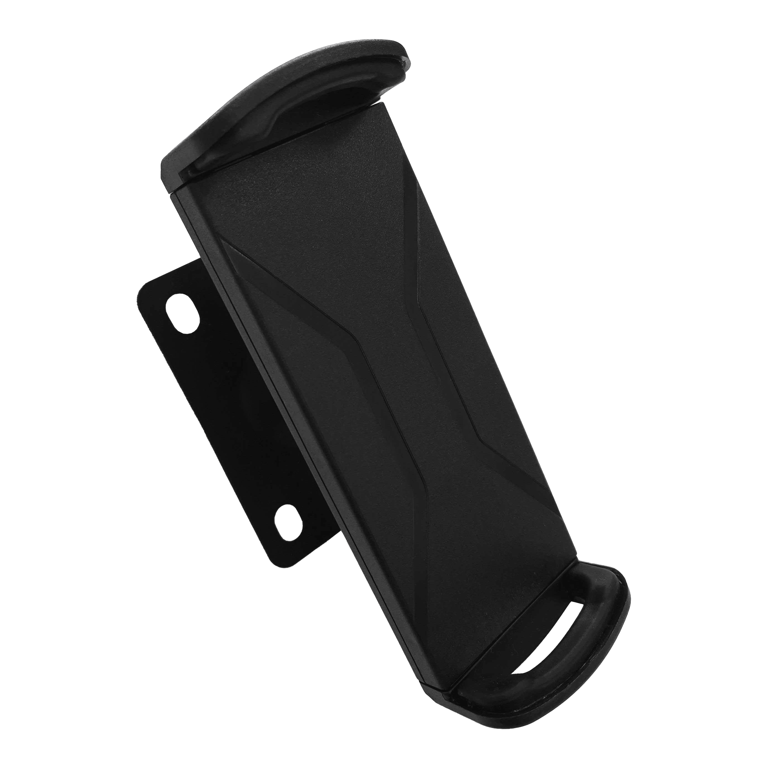 Das Bild zeigt die McDart TABSteady Tablet Wandhalterung in schwarzer Farbe. Sie hat eine schlichte, stabile Form und eignet sich zur Befestigung eines Tablets an der Wand.