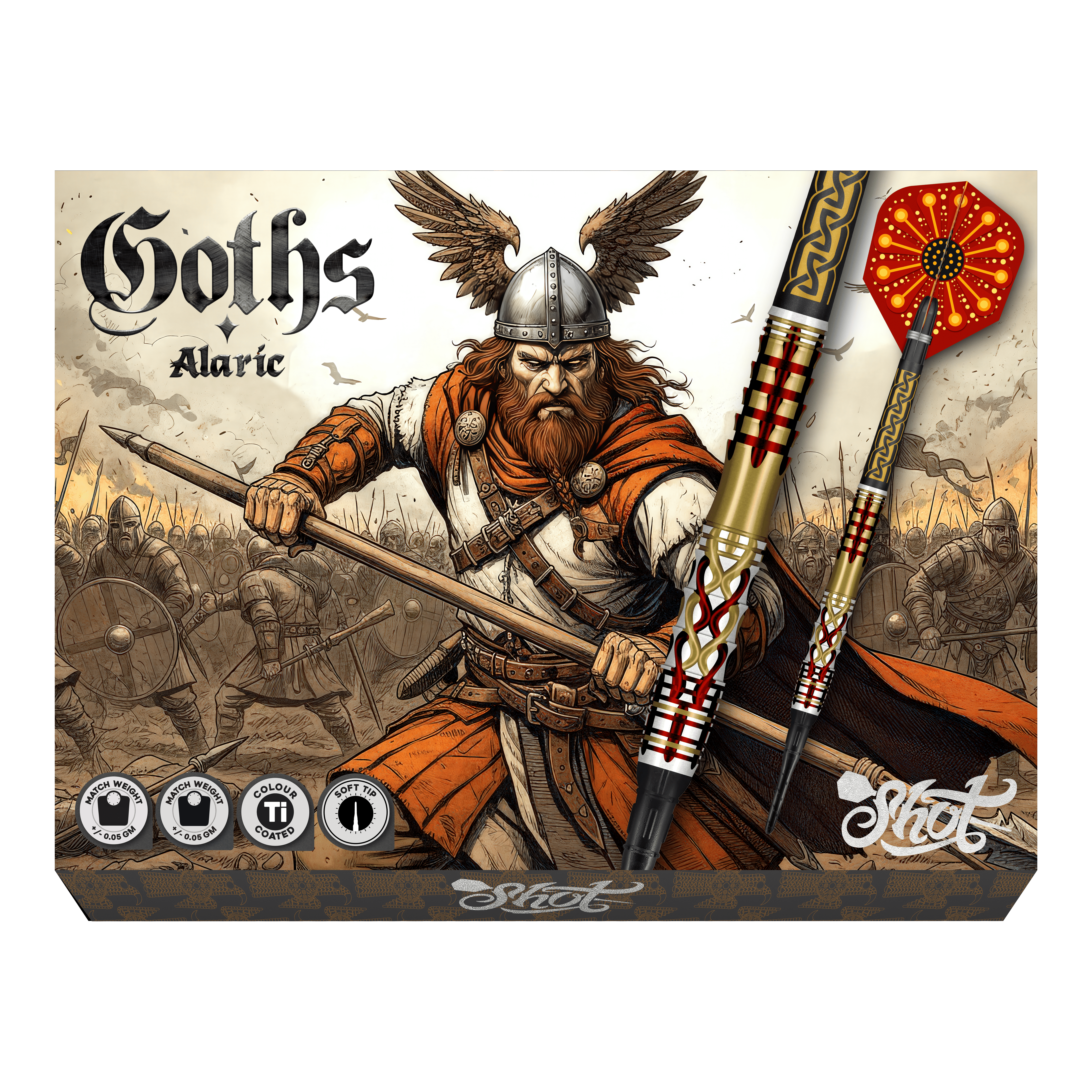 Shot Goths Alaric Soft Darts - 20g Shot Goths Alaric Soft Darts - 20g