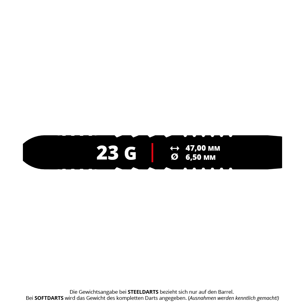 Bulls NL Stefan Bellmont 90 steel darts - 23g Das Bild zeigt die Bulls NL Stefan Bellmont 90 Steeldarts 23g. Es handelt sich um hochwertige Steeldarts mit einem Gewicht von 23 Gramm.