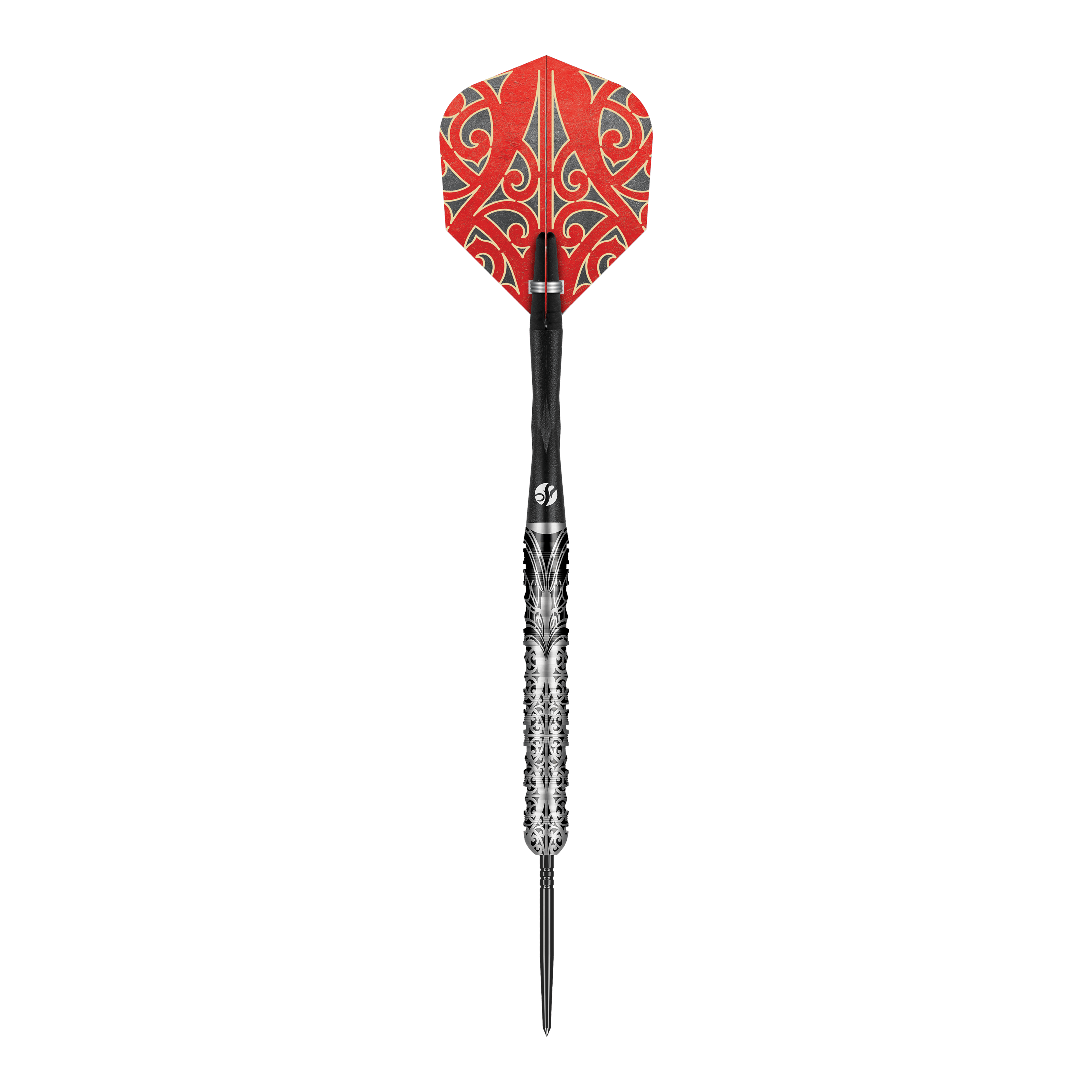 Abgebildet sind mehrere Shot Warrior Taiaha TurboPoints Steeldarts. Die Darts sind im Set angeordnet.