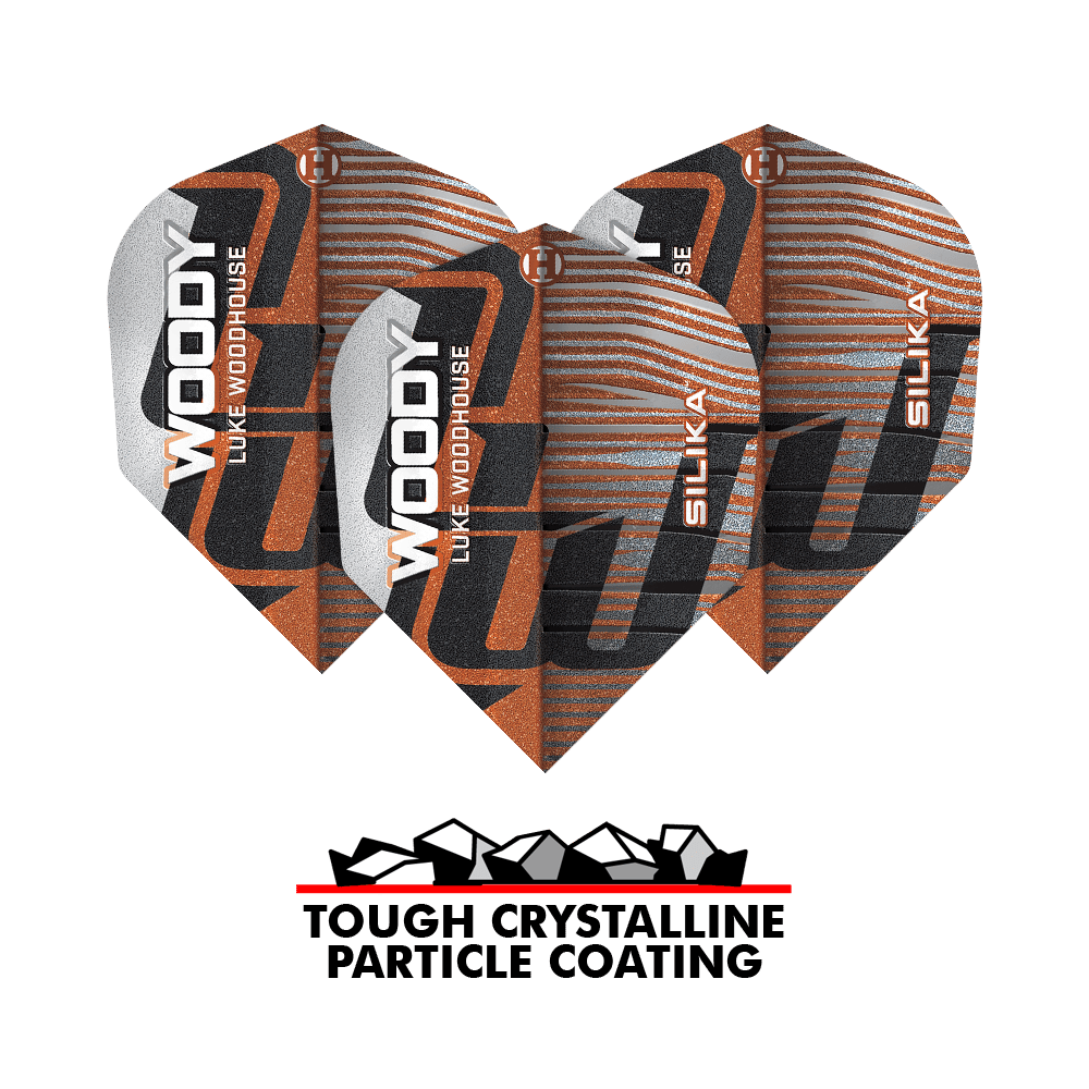 Harrows Silica Luke Woodhouse Series 3 No6 Flights Harrows Silika Luke Woodhouse Series 3 No6 Flights ist auf diesem Bild zu sehen. Es handelt sich um einen Flight für Dartpfeile.