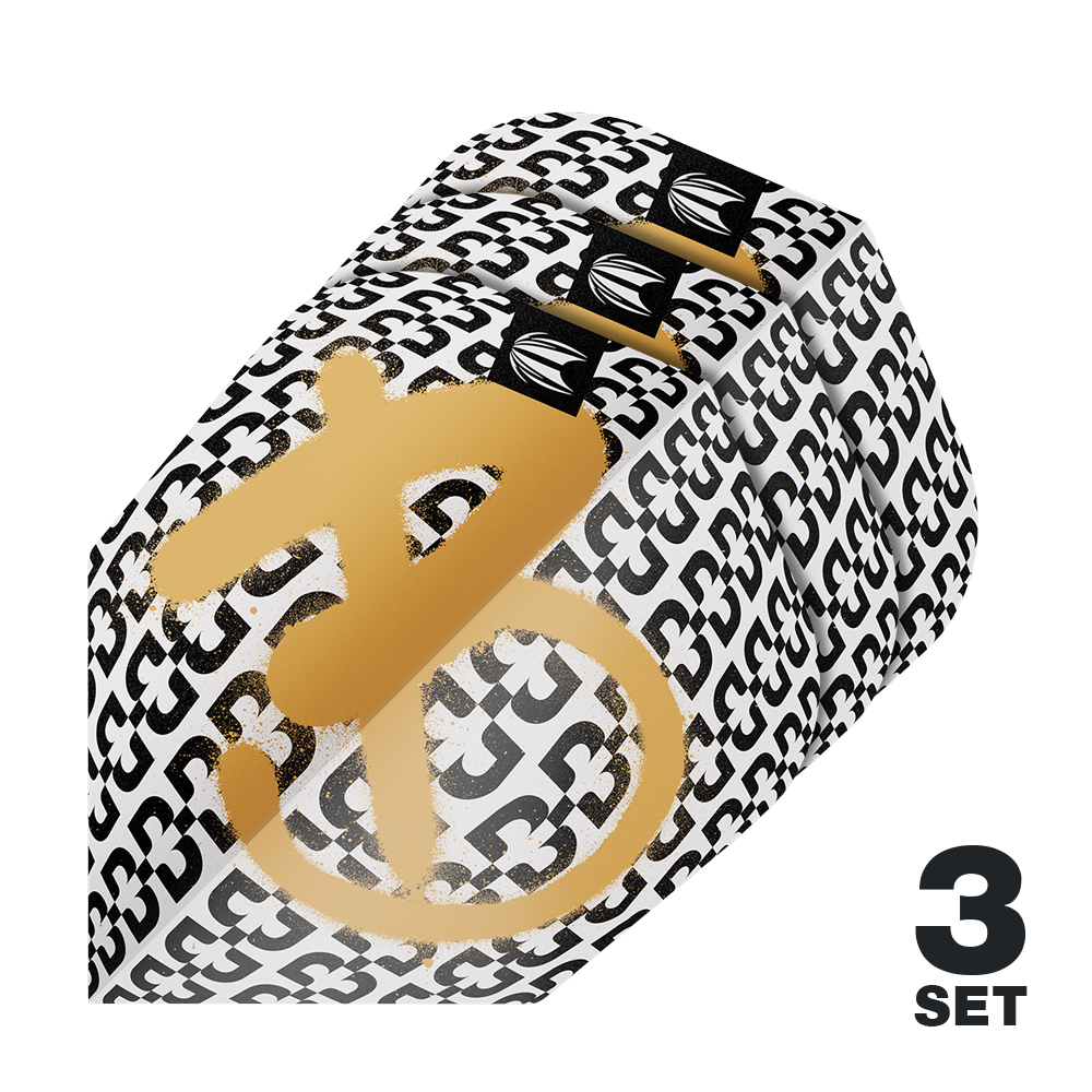 Zu sehen sind Target Pro Ultra Bolide Envy No6 Flights im Dreierpack. Sie sind für den Einsatz an Dartpfeilen konzipiert.