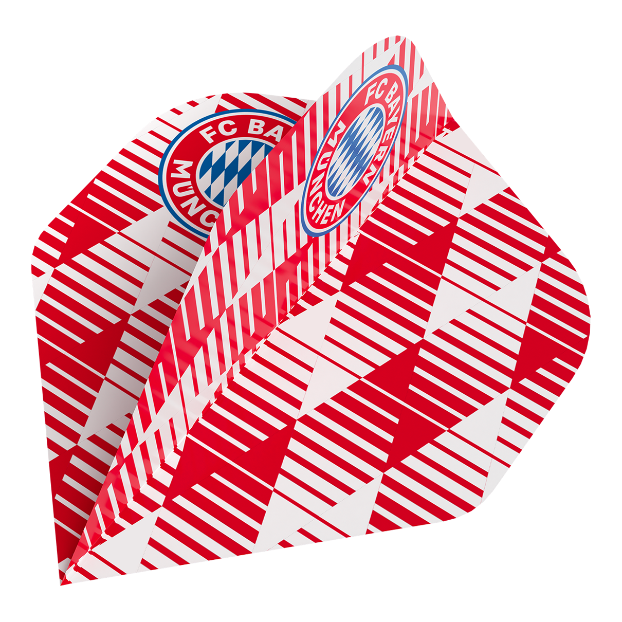 Zu sehen ist die Bulls FC Bayern München Flight Collection - 5 Satz. Das Produkt ist für Fans von FC Bayern München und Darts gedacht.