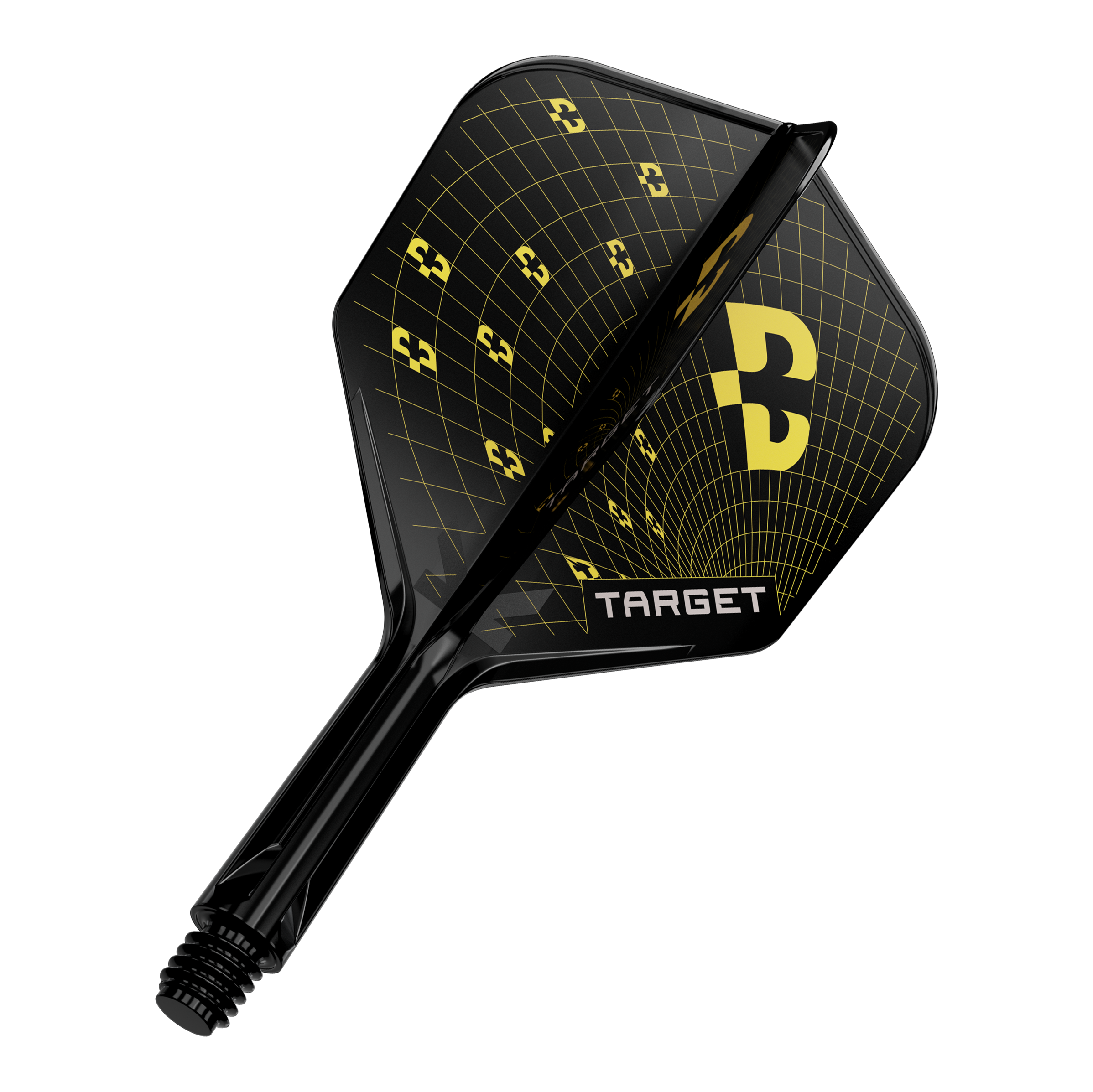 Ein Dartflight aus der K-Flex Bolide No6 Reihe in 19 mm ist abgebildet. Der Flight hat ein modernes Design.