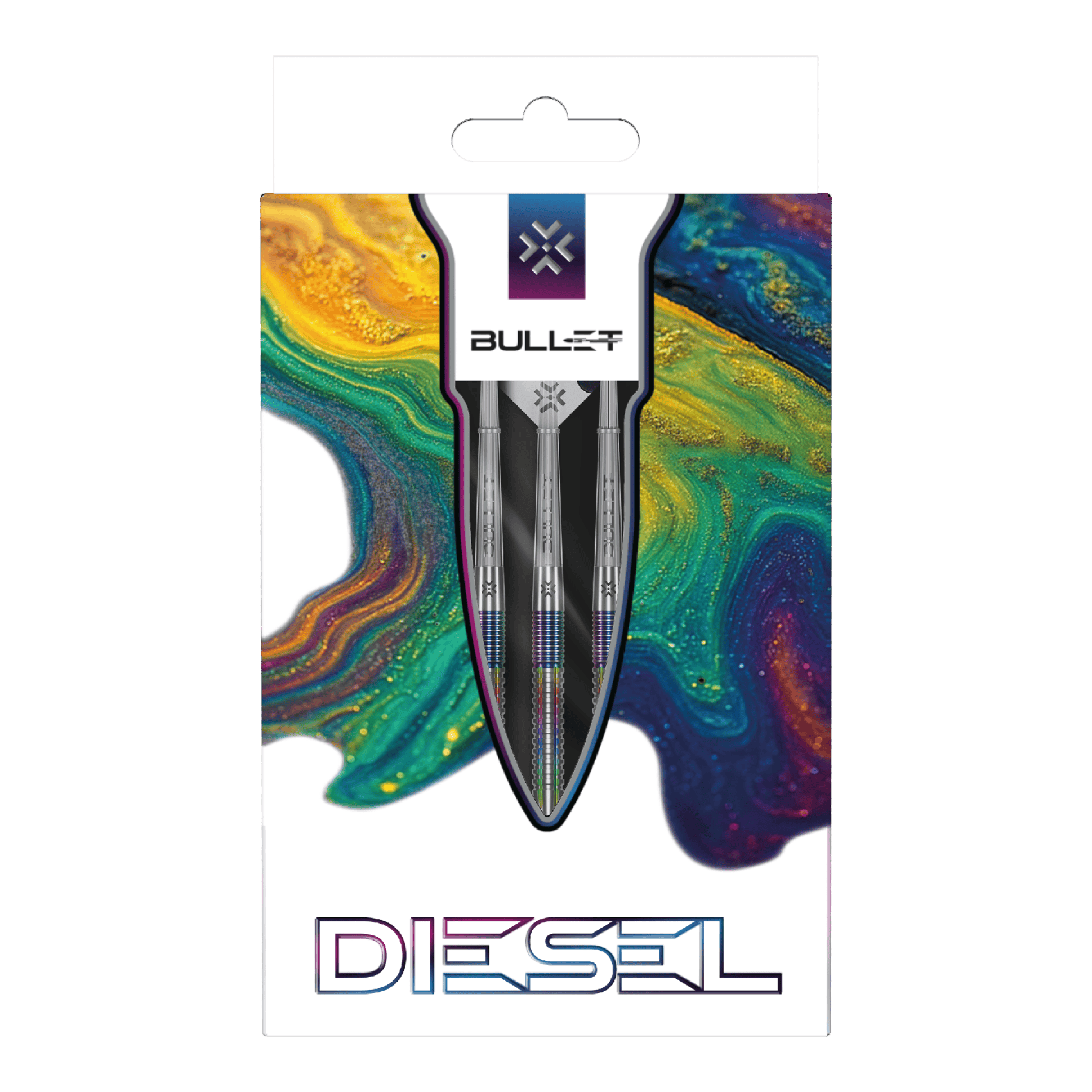 Das Bild zeigt die Bullet Diesel V2 20g Soft Darts. Sie sind leicht und liegen gut in der Hand.