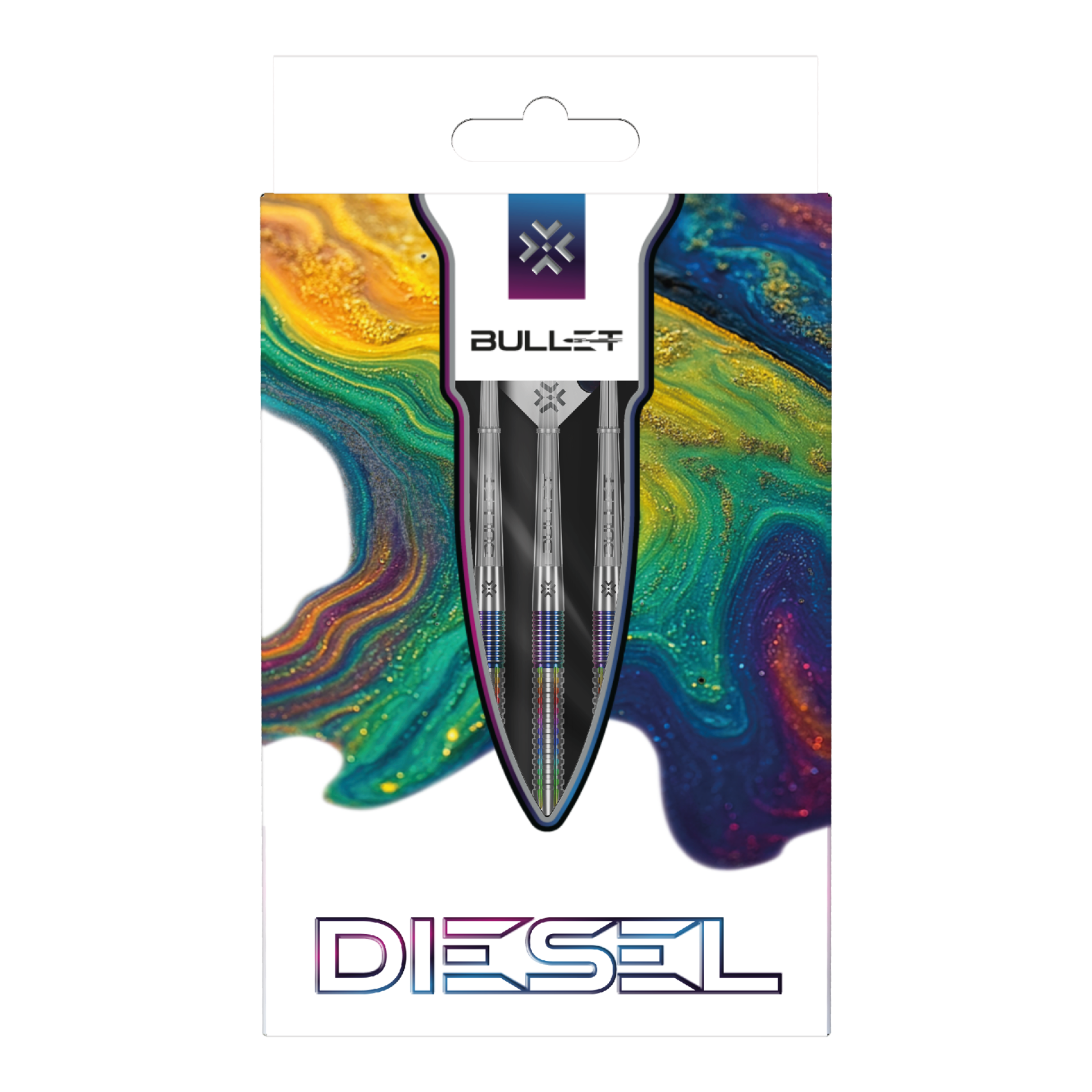 Bullet Diesel V2 soft darts - 20g Das Bild zeigt die Bullet Diesel V2 20g Soft Darts. Sie sind leicht und liegen gut in der Hand.