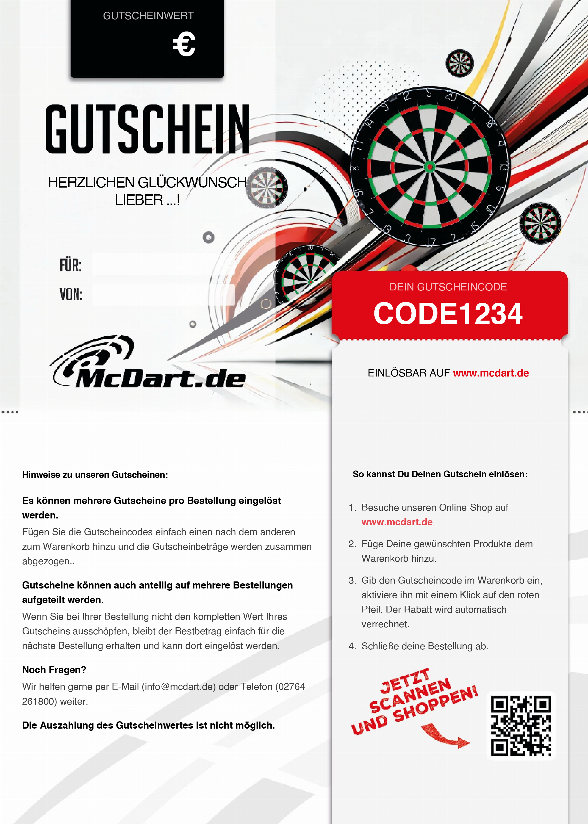 Voucher - Dartboards