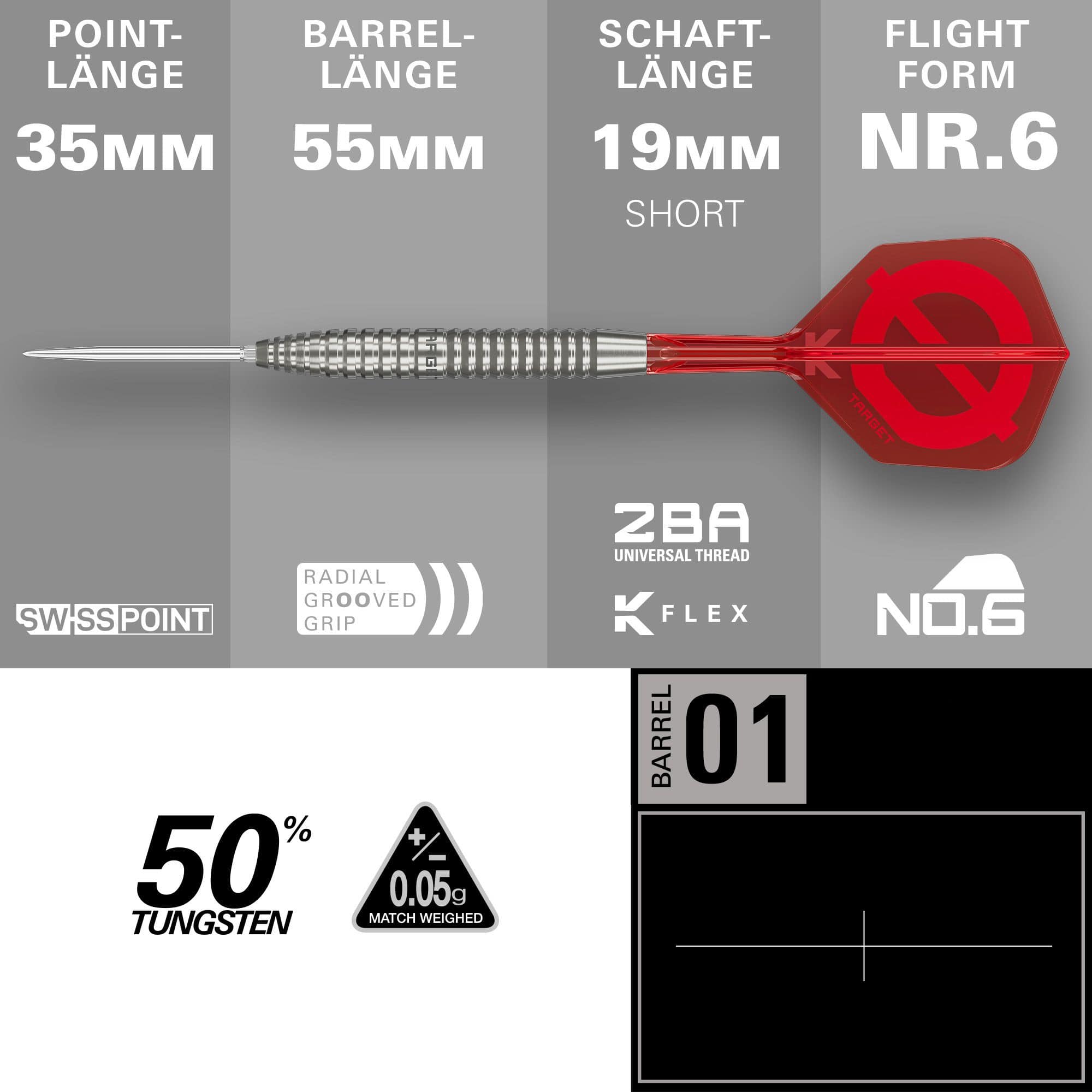 Target Group O 02 Swiss Points Steel Darts Target Group O 02 Swiss Points Steel Darts