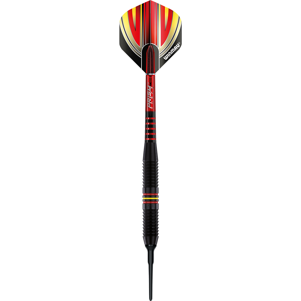 Winmau Outrage V1 Black Coated Brass Soft Darts - 18g