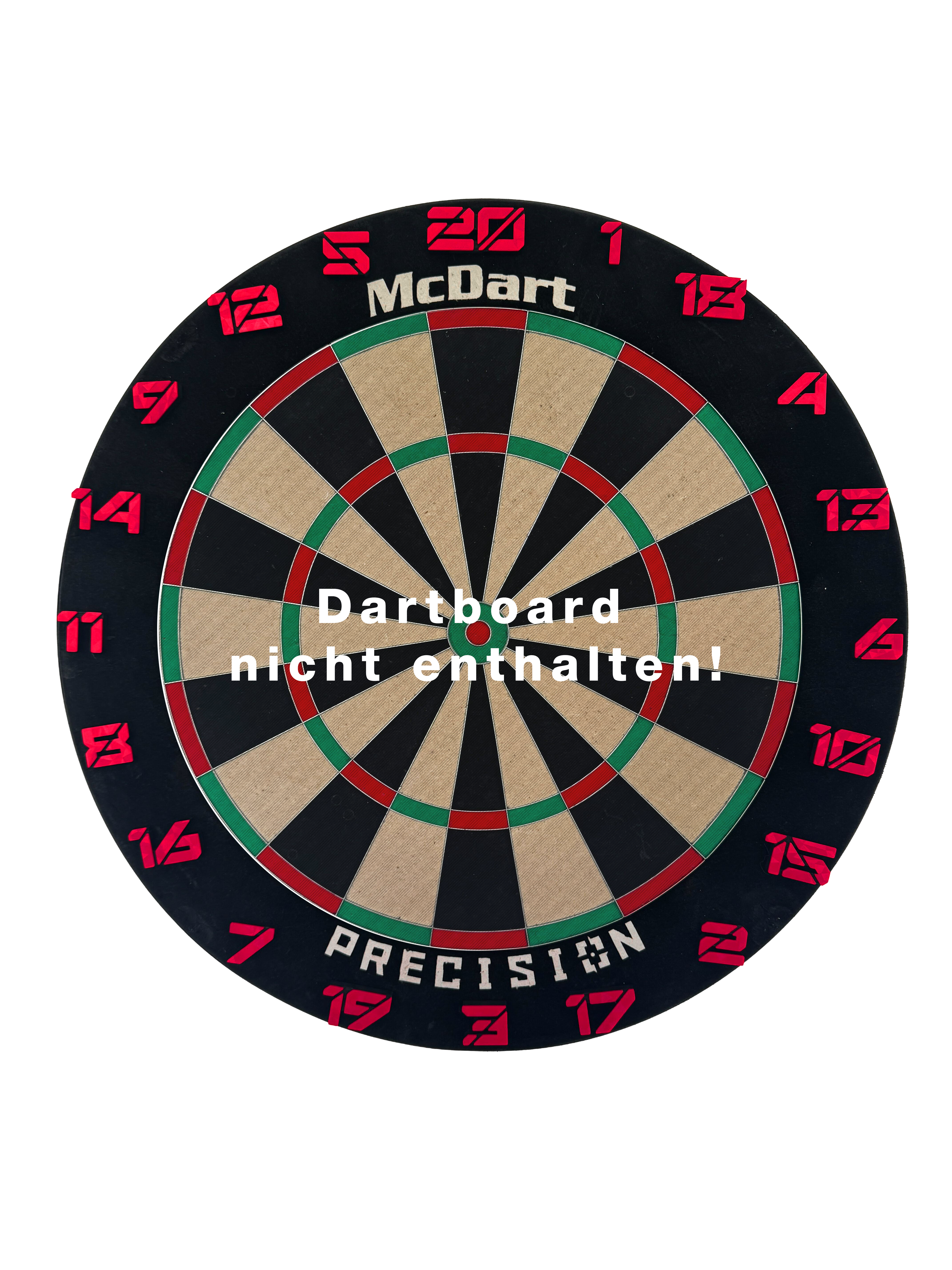 McDart Dartboard Number Rings / Number Ring Cyber Das Bild zeigt ein Objekt mit dem Dateinamen 'Cyber Rot Board'. Das Hauptmotiv ist ein Board mit roten Akzenten.