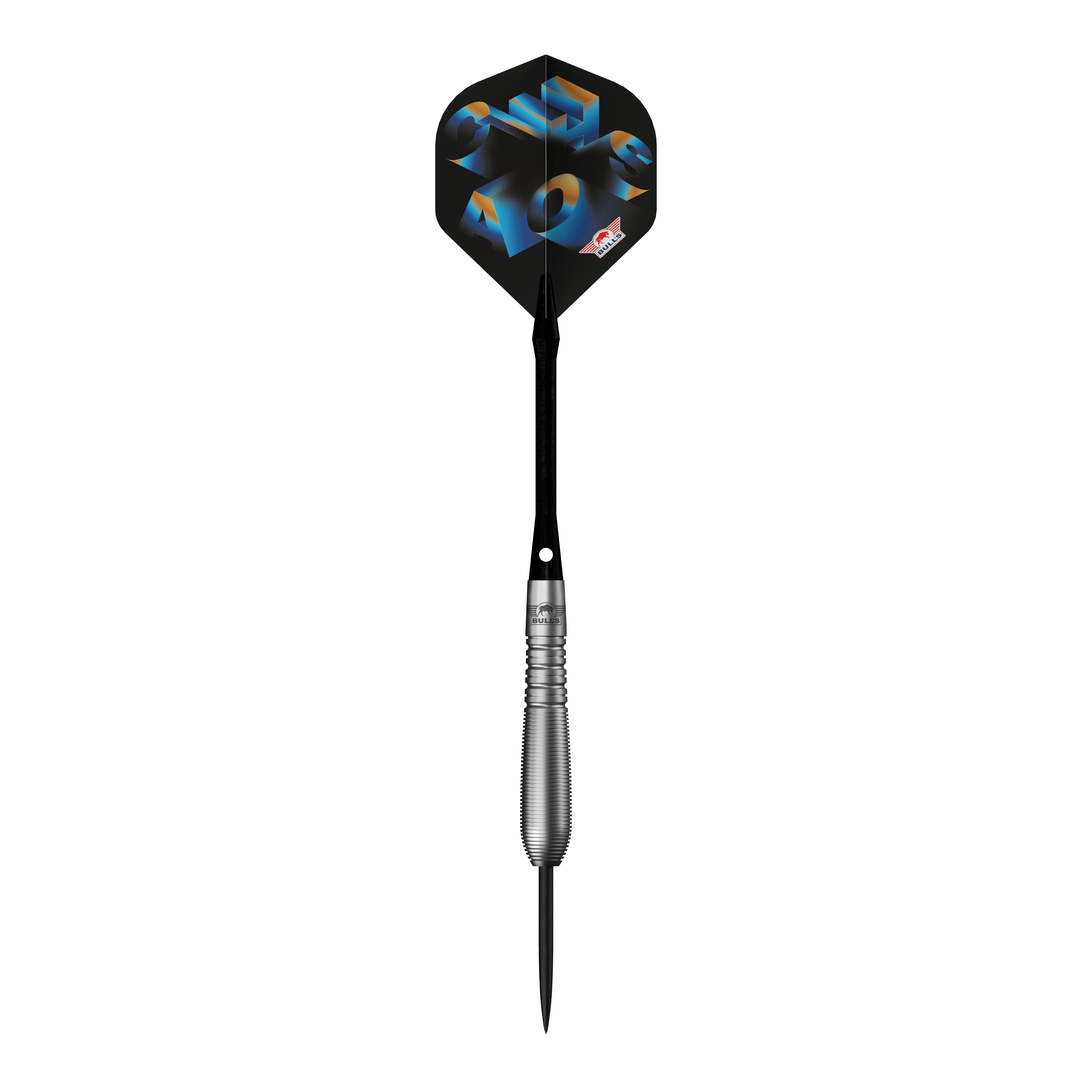 Abgebildet ist Bulls NL Chaos Blue Steeldarts - 23g. Die Darts zeichnen sich durch eine blaue Farbgebung aus.