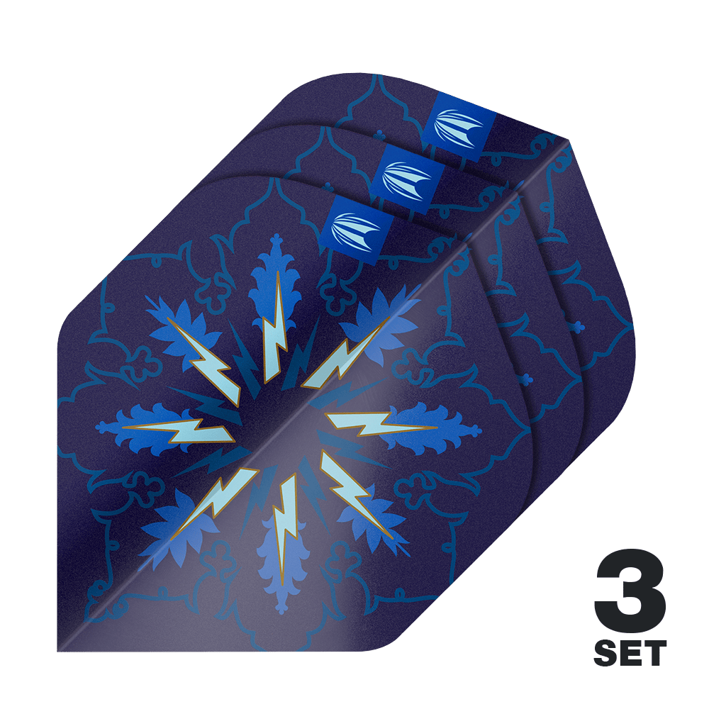 Darstellung der Target ProUltra Phil Taylor Power Gx2 No2 Standard Flights - 3 Sets. Die Flights sind in einem markanten Design gestaltet.