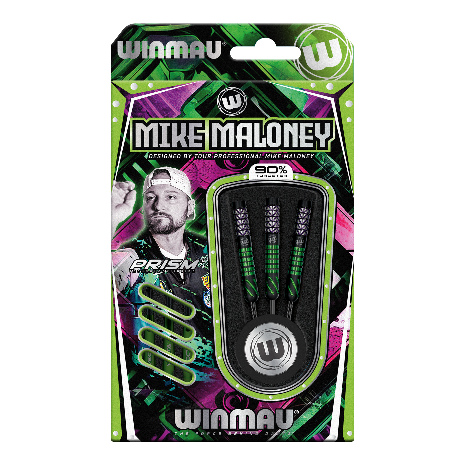 Winmau Mike Maloney steel darts Zu sehen sind Winmau Mike Maloney Steeldarts. Dieses Dart-Set ist für den professionellen Gebrauch gedacht.