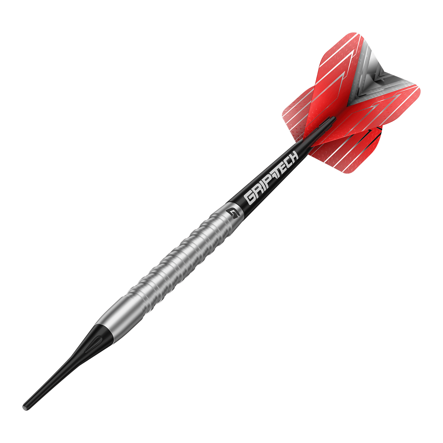 Abgebildet sind die GOAT Podium Silver Softdarts mit einem Gewicht von 18g. Die silbernen Darts sind speziell für das Softdart-Spiel entwickelt.