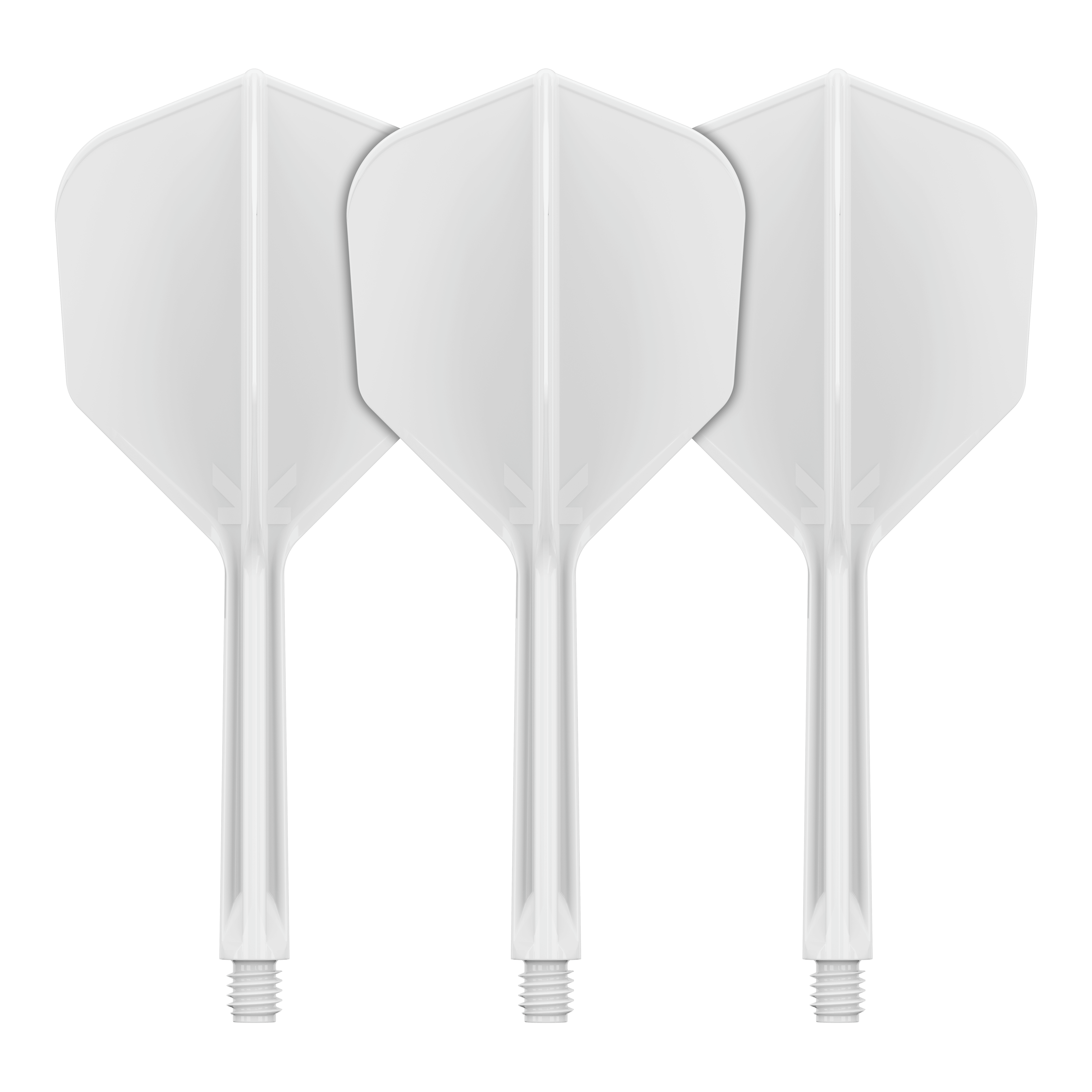 Target K-Flex No6 Flight System - White Dieses Bild zeigt das Flight-System Target K-Flex No6 in Weiß mit einer Länge von 33 mm. Das Produkt dient als Ersatzteil für Dartpfeile.