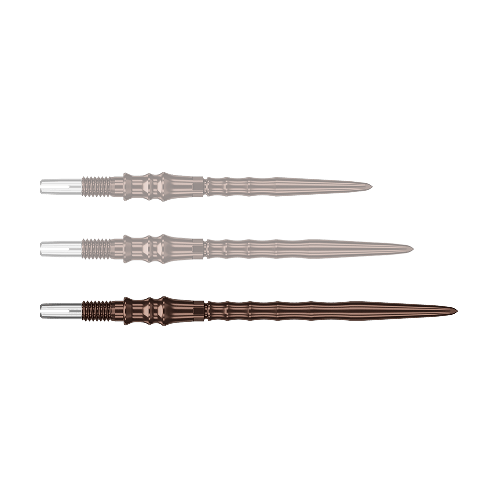 Target Japan Premium Swiss Point Steldart Tips - Silica Hier ist eine einzelne Steeldartspitze Silica mit 40mm Länge abgebildet. Die Spitze ist Teil der Target Japan Premium SwissPoint Serie.