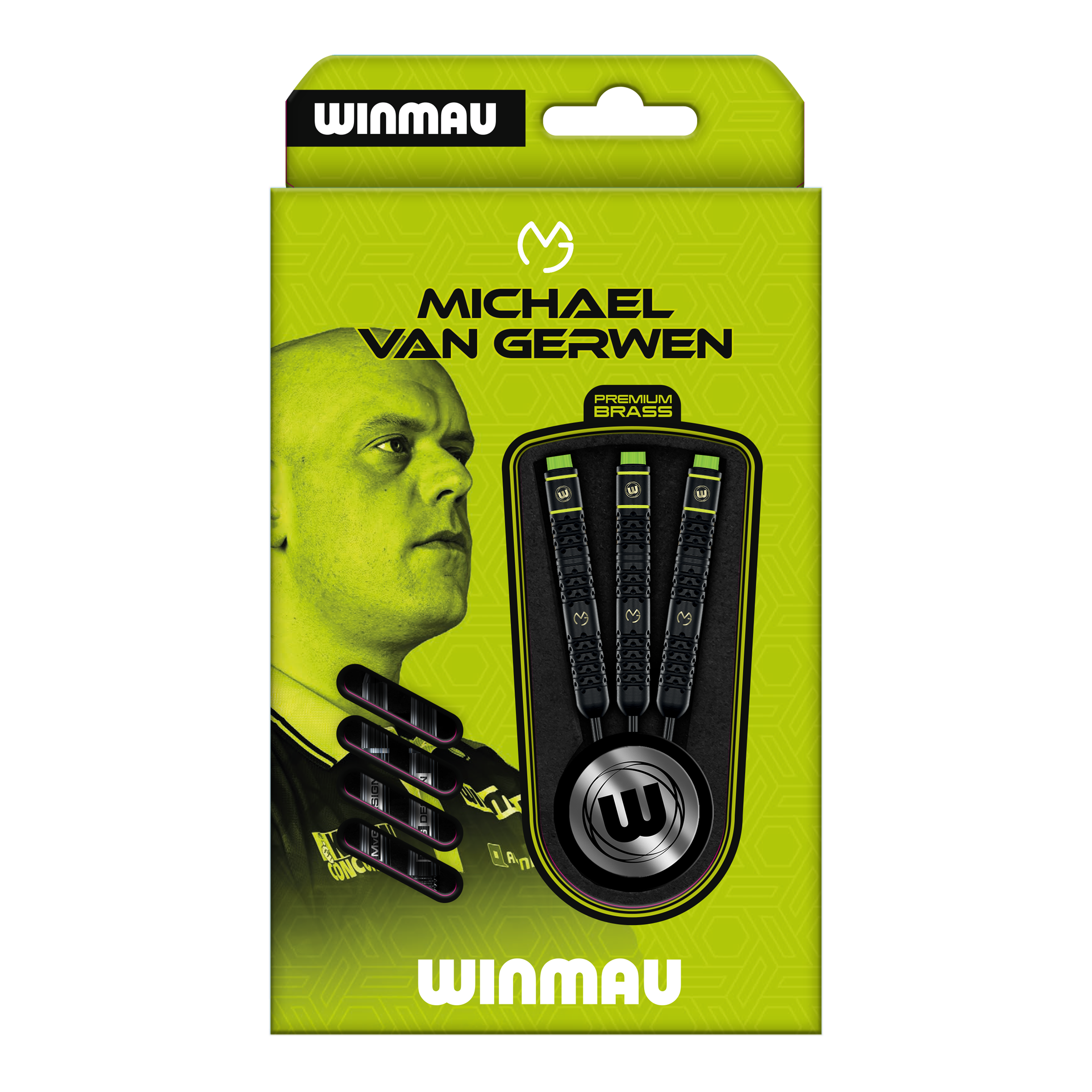 Winmau Michael Van Gerwen steel darts - 21 g Dieses Bild zeigt die Winmau Michael Van Gerwen Steeldarts mit 21 g Gewicht. Der Dartpfeil ist für Präzision und Kontrolle beim Spiel entworfen.