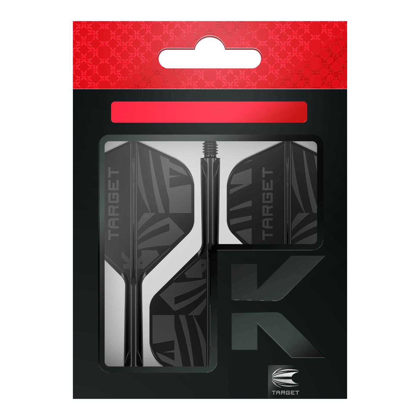 Target K-Flex Black No2 Standard Flights Dieses Bild zeigt die Target K-Flex Black No2 Standard Flights. Diese Flights sind Dartflügel in der Farbe Schwarz.