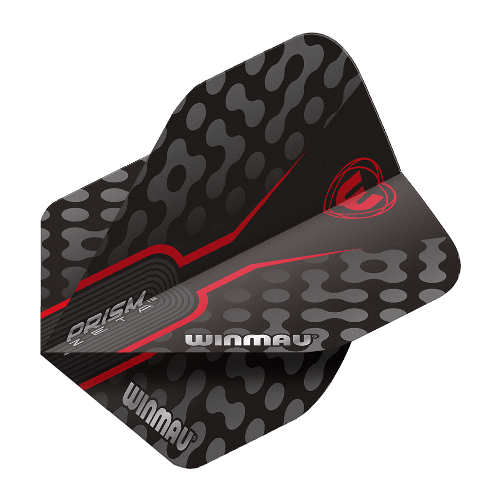 Winmau Prism Zeta GreyRed Standard Flights