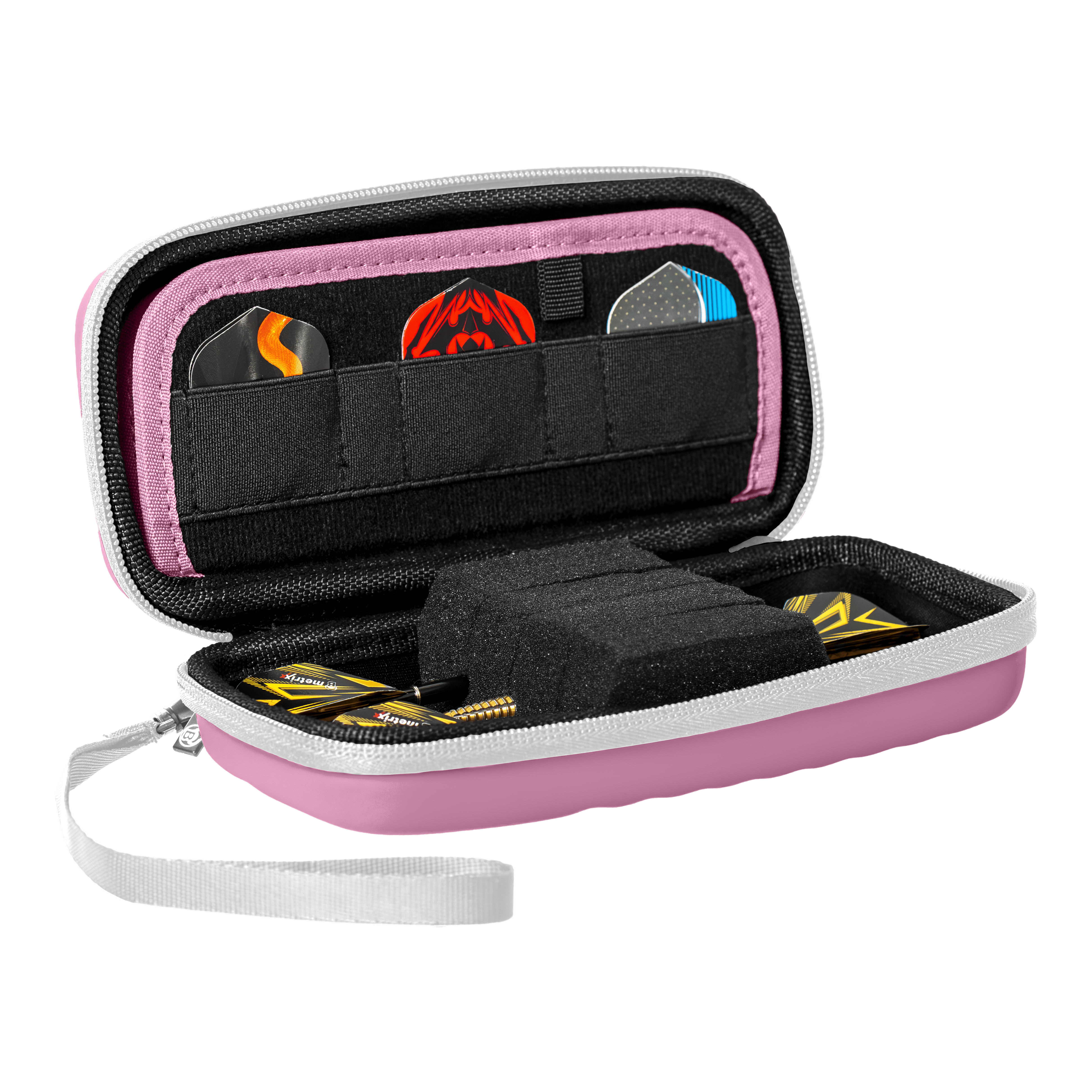 Zu sehen ist das Bulls Orbis S Dartcase in Pink. Es ist ein praktisches Etui für Dartspieler.