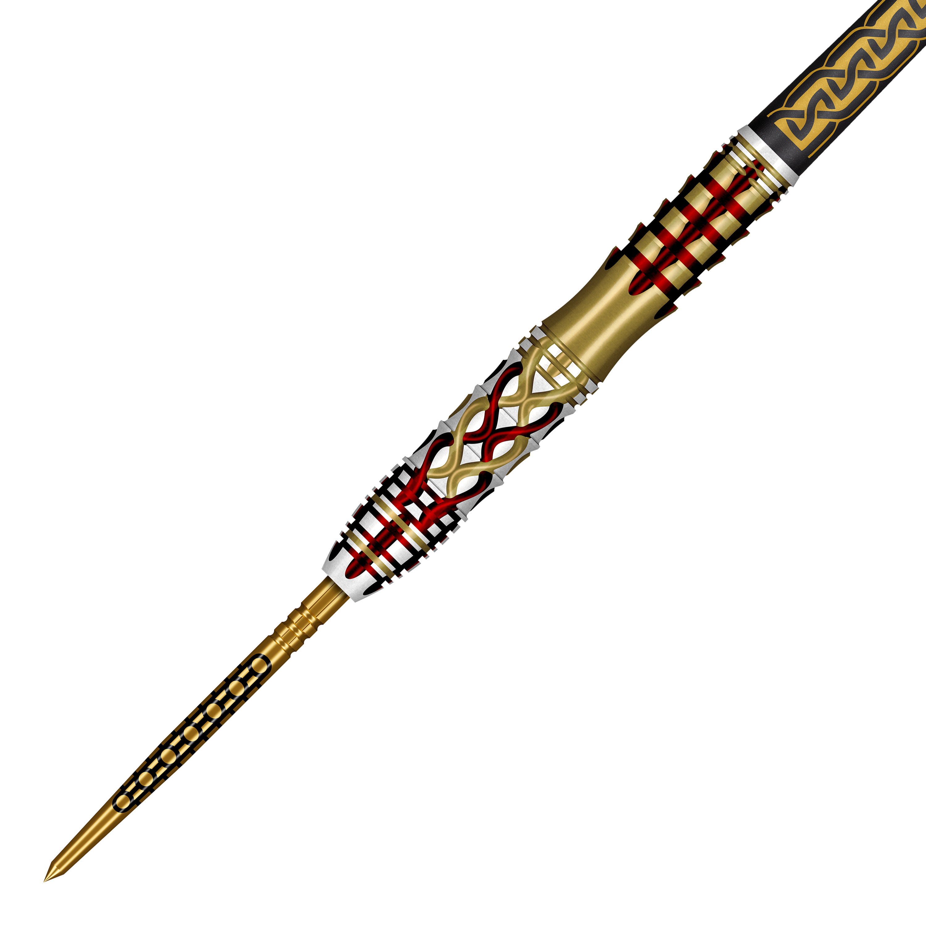 Shot Goths Alaric Turbo Point Steel Darts - 23g Auf dem Bild sind Shot Goths Alaric Turbo Point Steeldarts mit einem Gewicht von 23g zu sehen. Diese Darts sind ideal für den Einsatz am Steeldartboard.