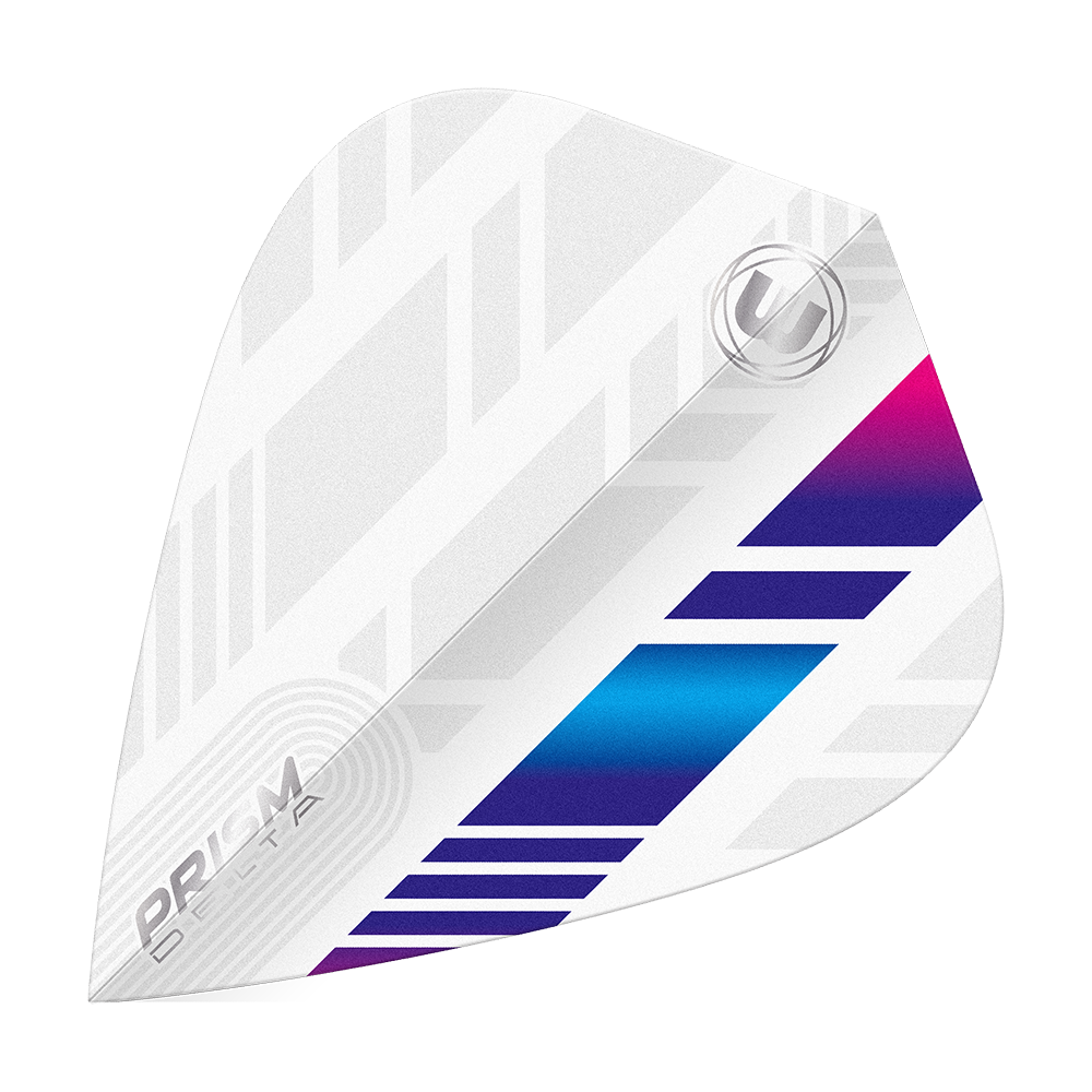 Winmau Delta White Blue Purple Kite Flights