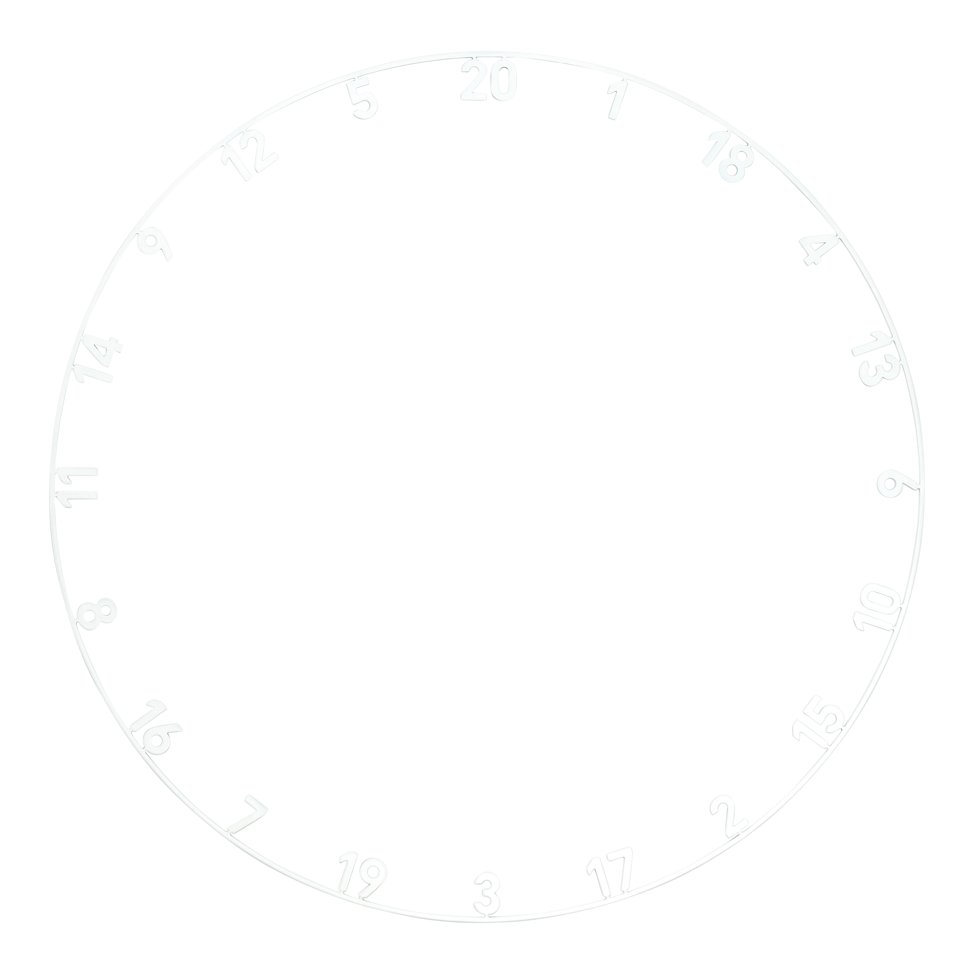 Precise 180 Endorphine Steel Dartboard with Numbered Ring - Classic White Abgebildet ist das Precise 180 Endorphine Steeldartboard mit Nummernring in Weiß. Das Produkt eignet sich ideal für Dartspieler aller Leistungsstufen.