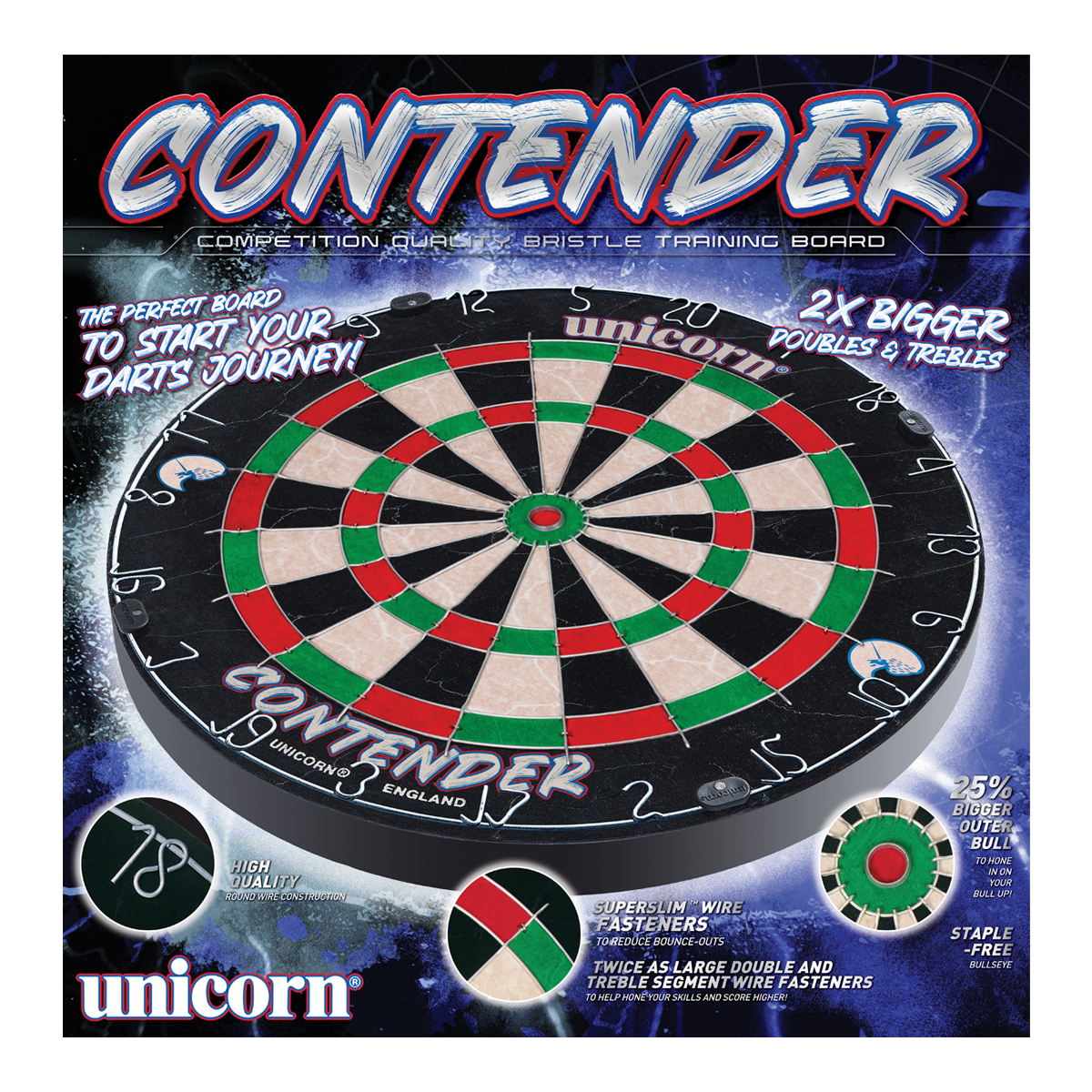 Unicorn Contender steel dartboard